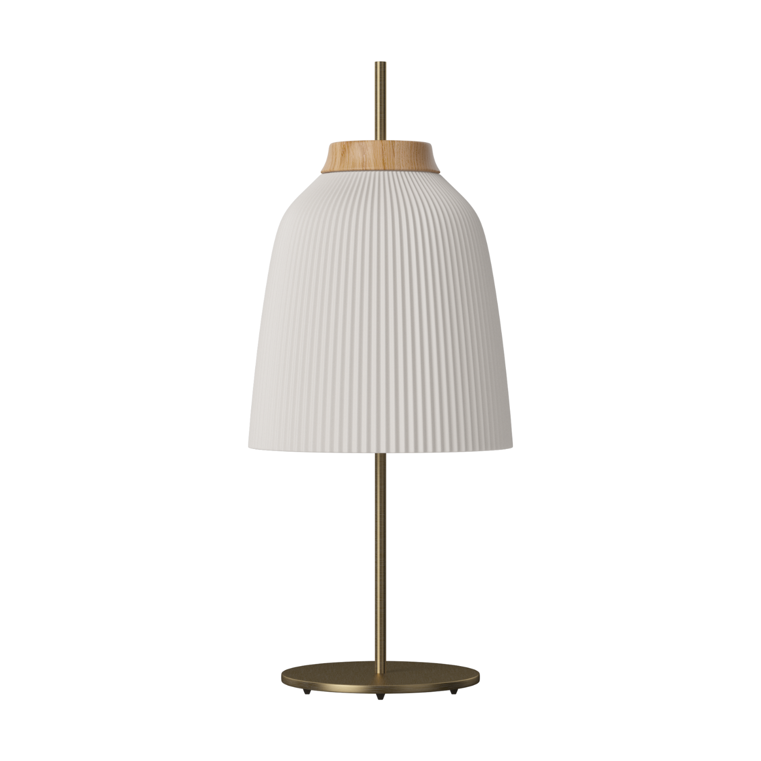 Camp table lamp brass base