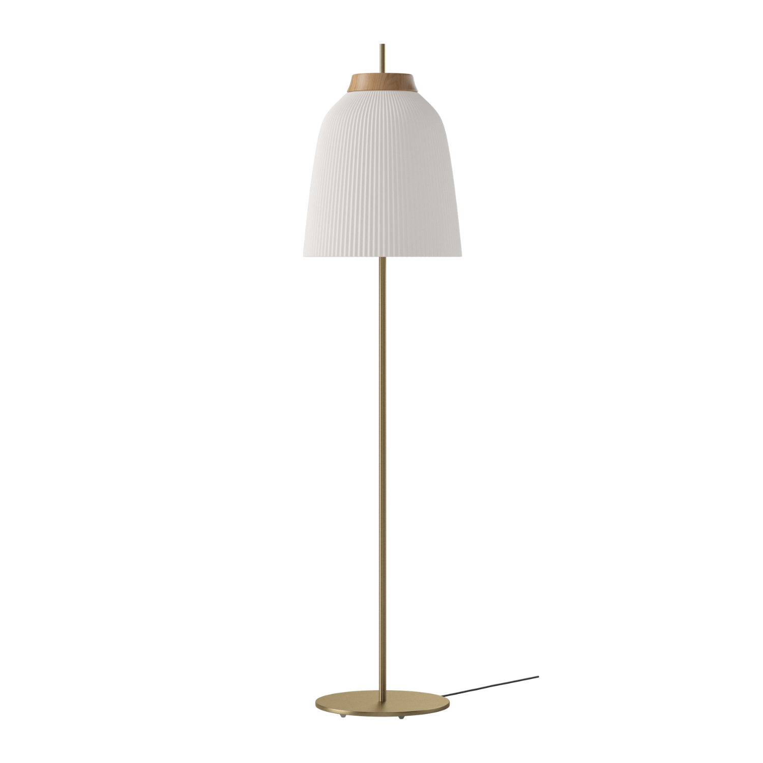 Camp floor lamp brass base