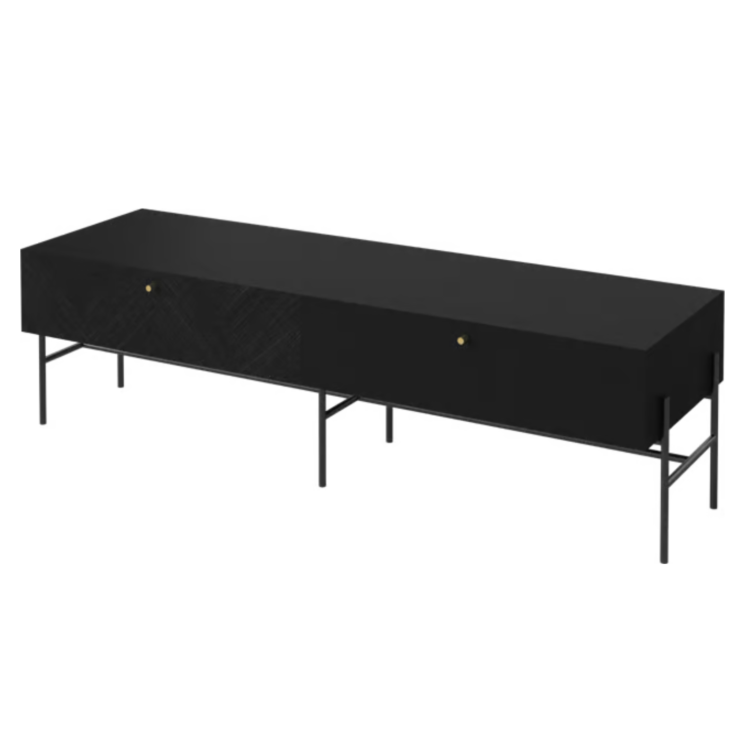 RTV Luxe cabinet black oak wood with black base