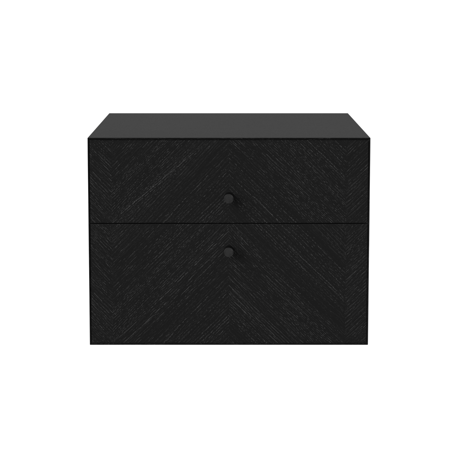 Luxe night cabinet black oak wood