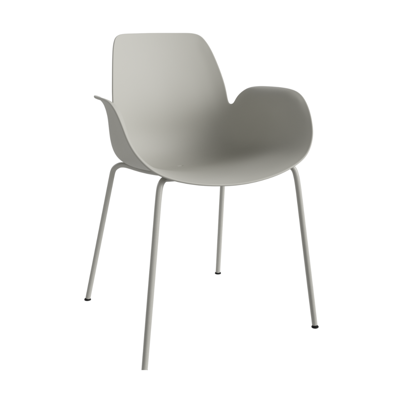 External chair with seed gray armrests