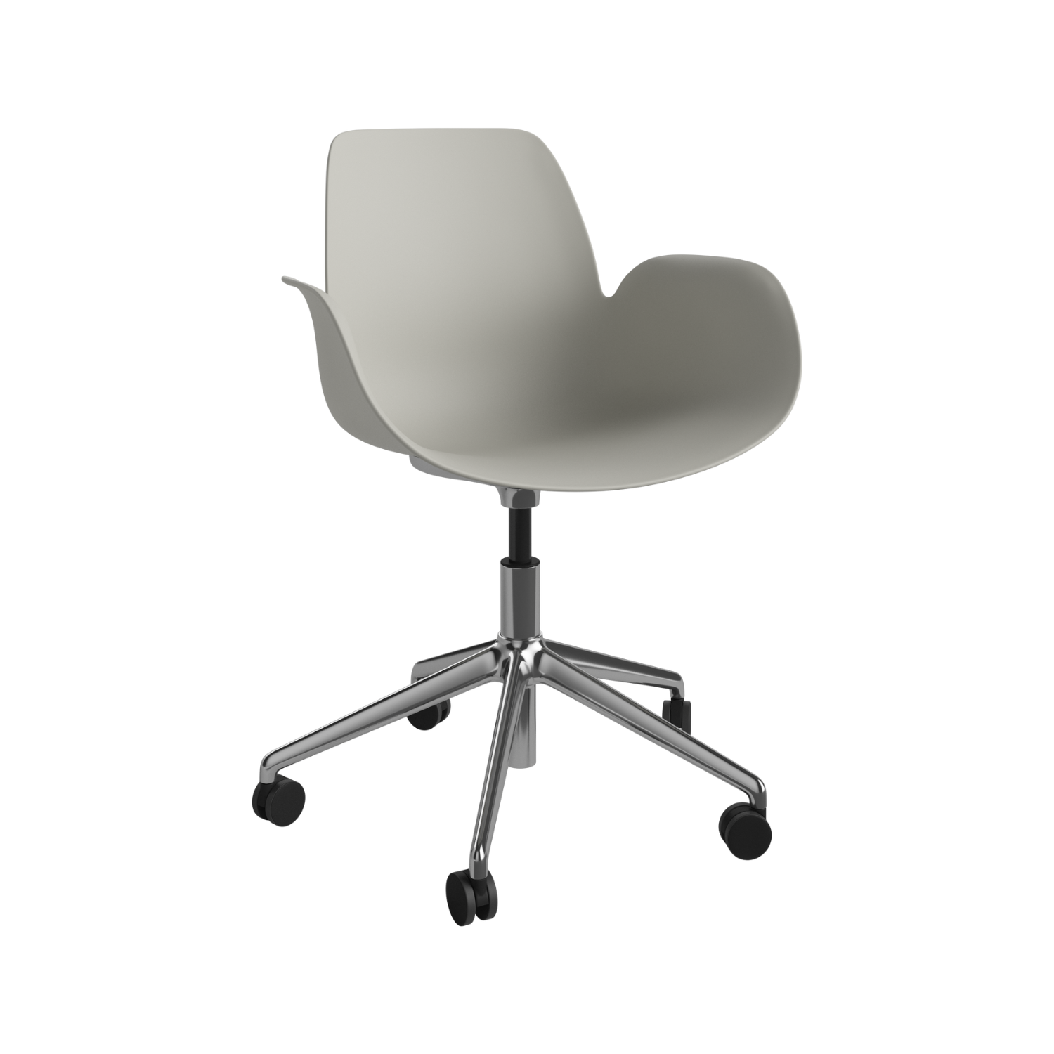 Seed gray office chair with a steel base