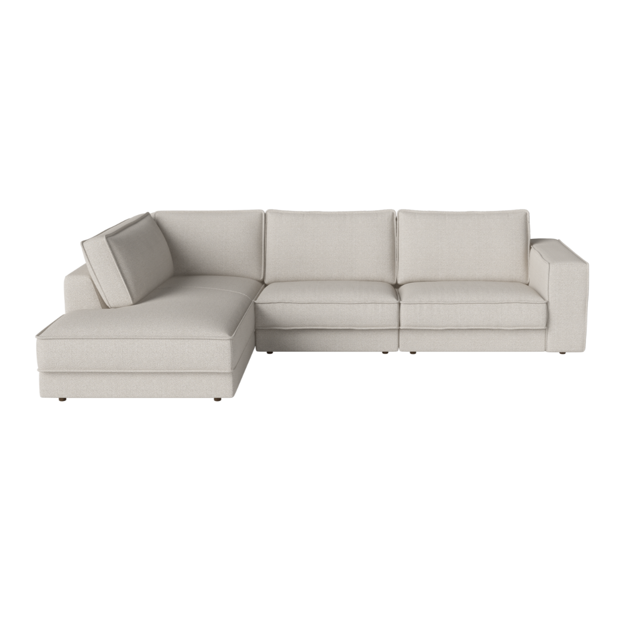 Left-hand corner 3-modular upholstered noora dark base