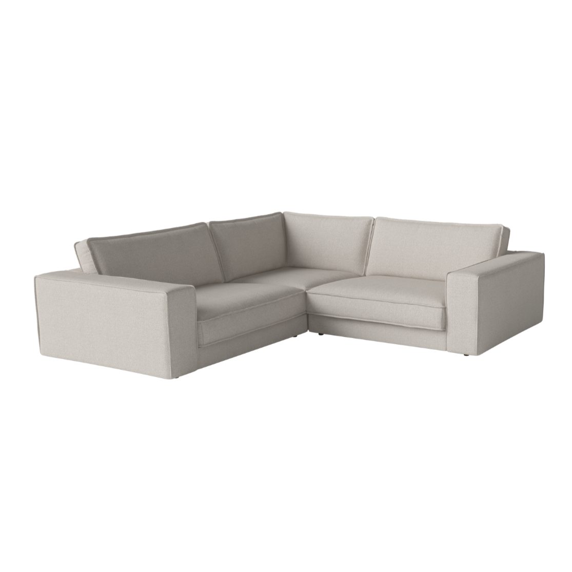 Symmetrical corner 3-modular upholstered Noora dark base