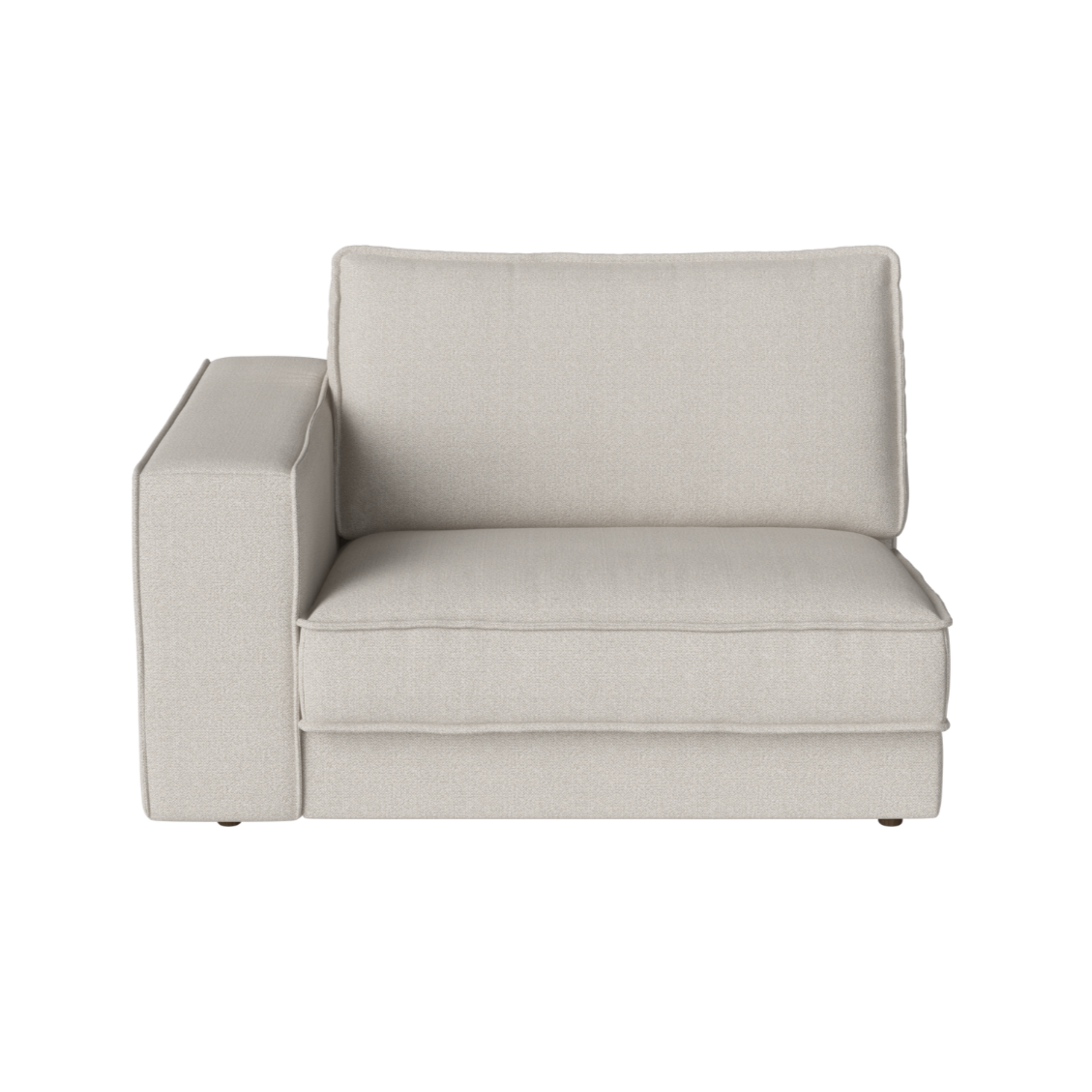 Noora Modular Sofa - Links -Hand -Modul mit einer schwarzen Basis