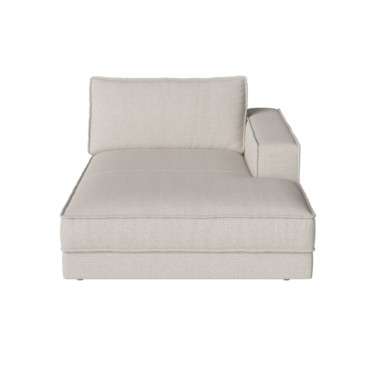 Noora Modulare Sofa - rechts gehandelte Chaise mit einer Eichenbasis