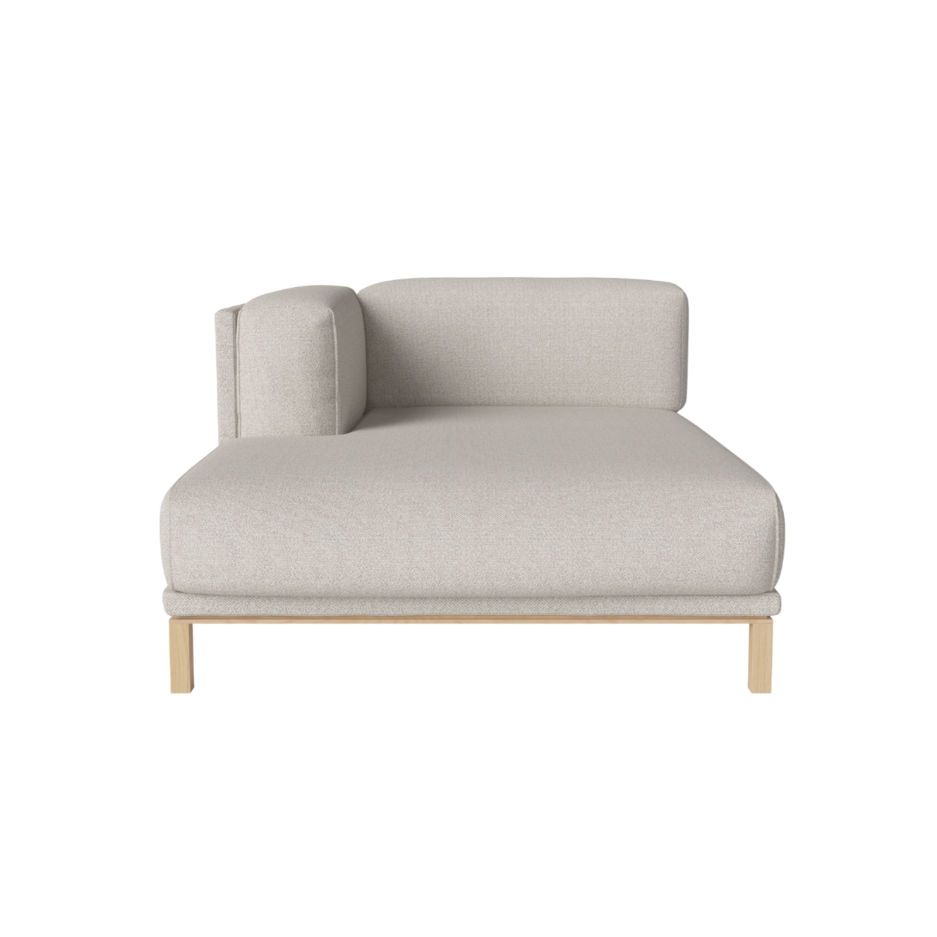 Modulares Sofa gemütlich - links - gehandelte Chaise mit einer weißten Basis