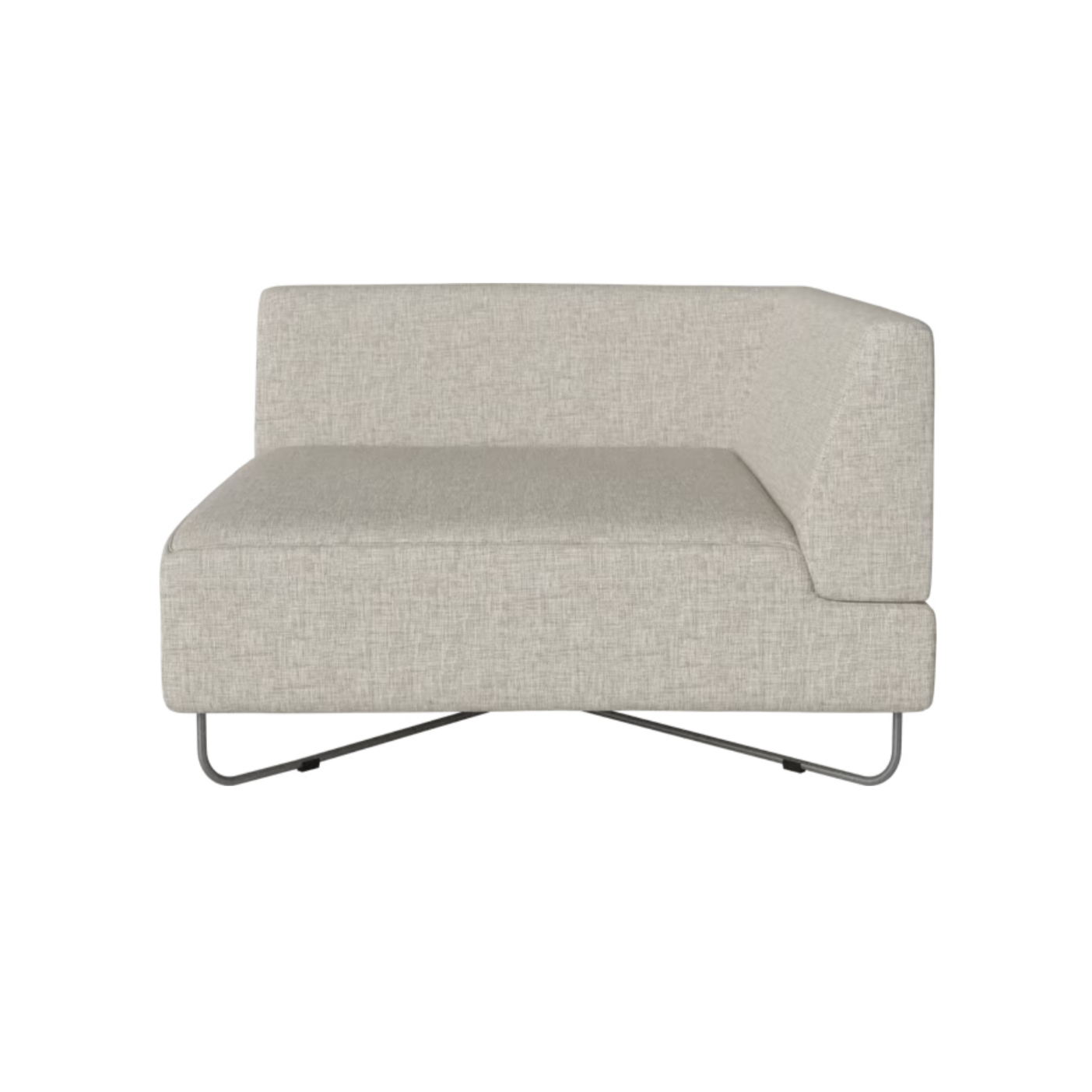 Modulares Sofa Orlando - rechts -Handmodul mit einer Stahlbasis