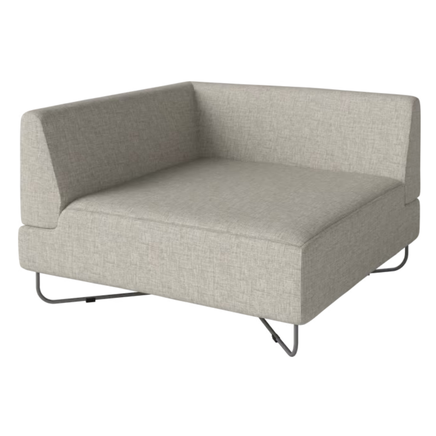 Modulares Sofa Orlando - Links -Hand -Modul mit einer Stahlbasis