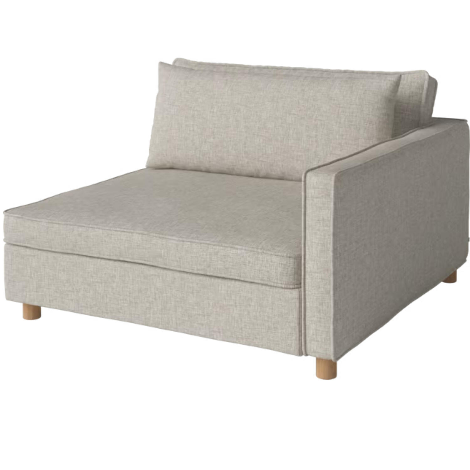 Modulares Sofa -Himbeer - rechts -Handmodul mit einer Eichenbasis