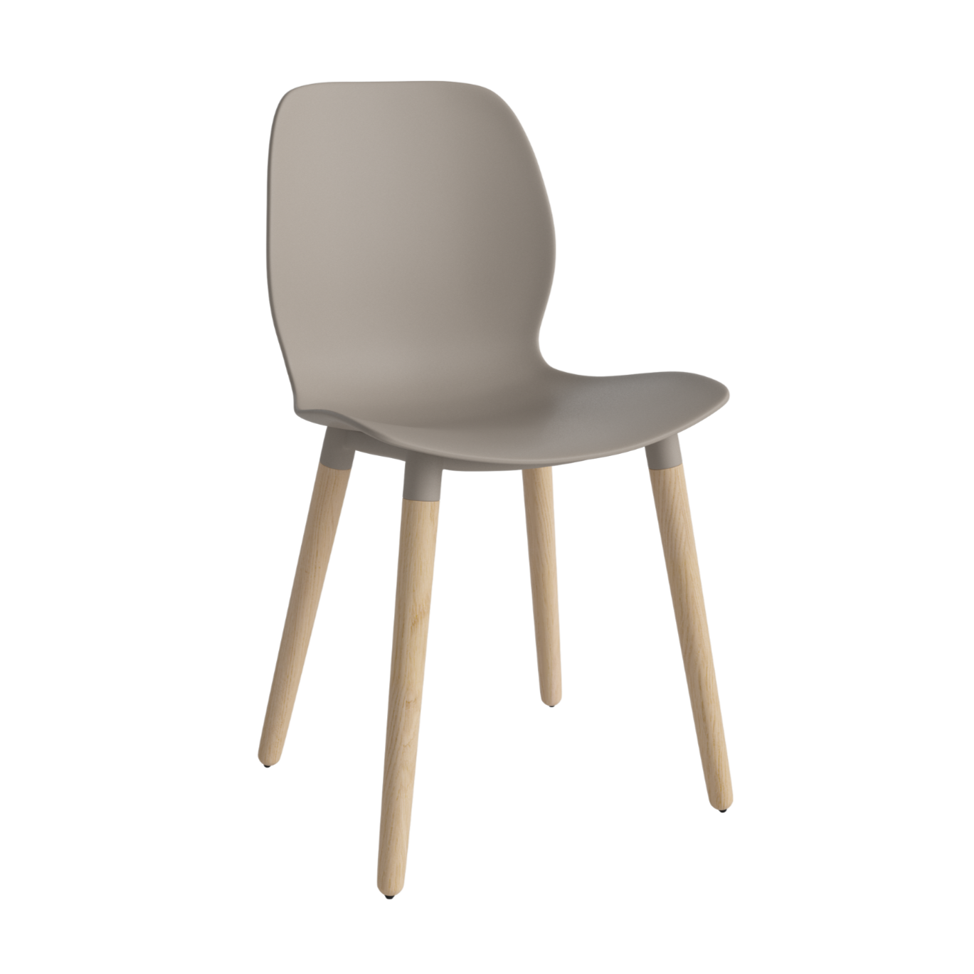 Seed beige chair with a whitened base