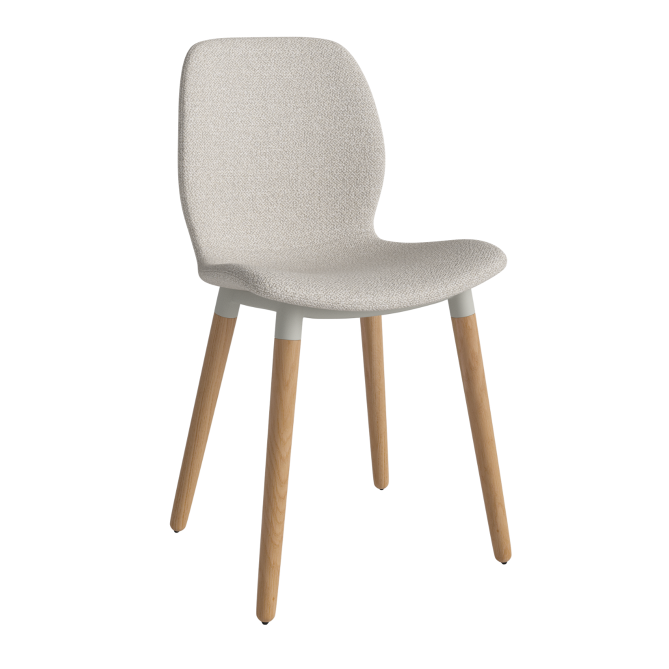 Seed chair upholstered with an oak base