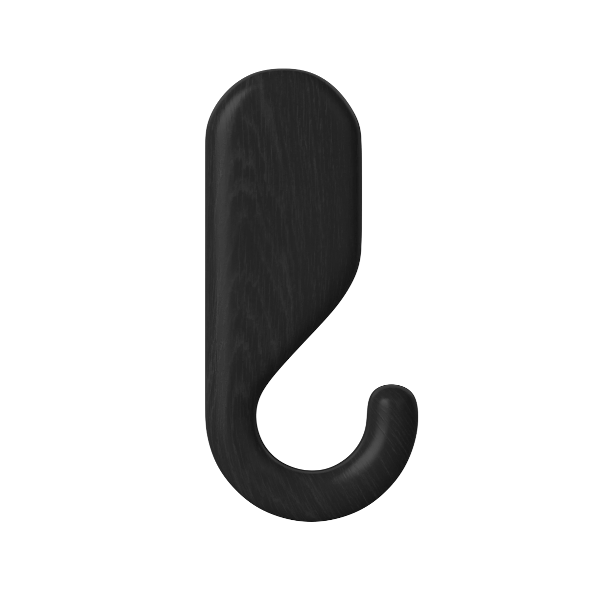 Wall hook Nob black oak wood