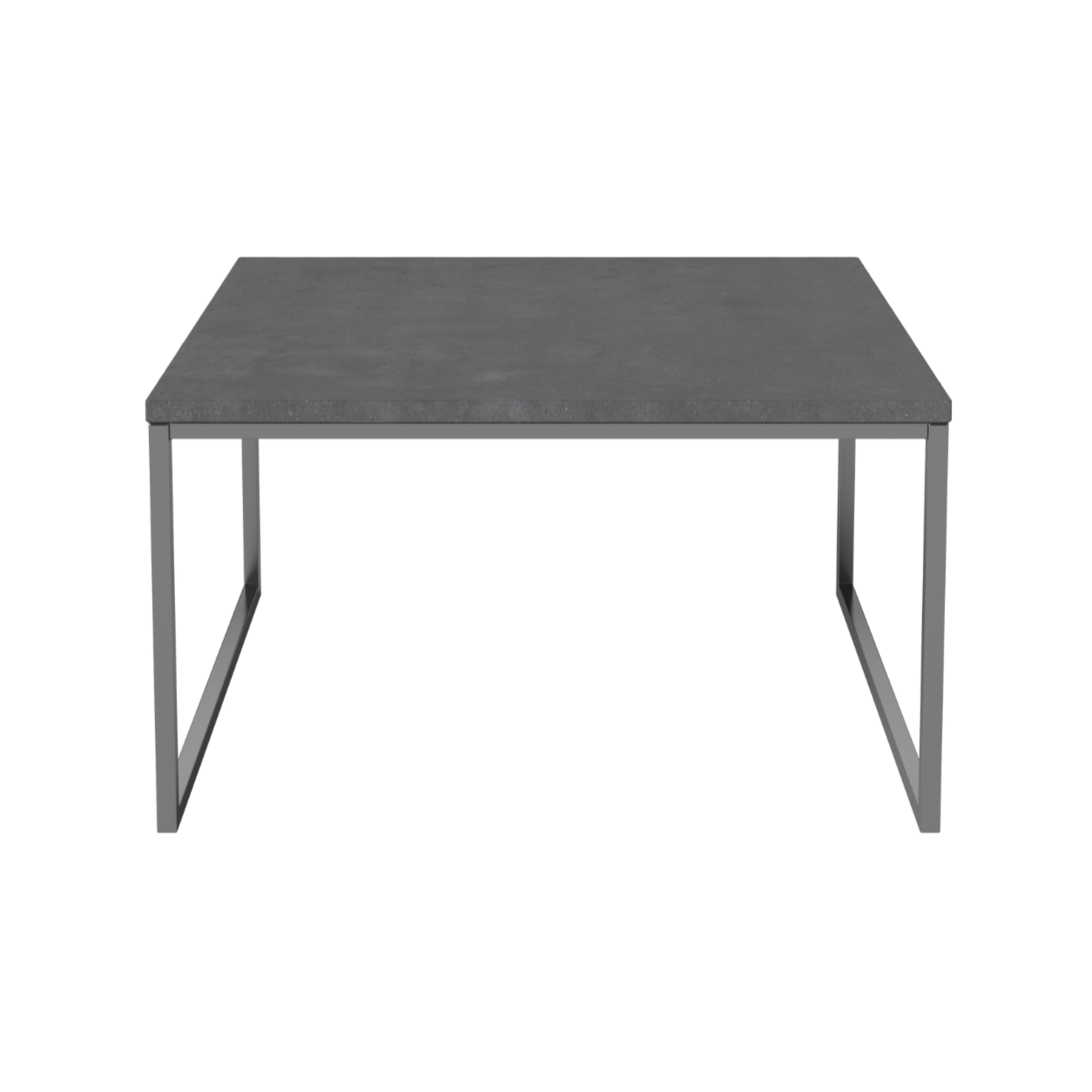 External coffee table Como dark gray concrete with a steel base