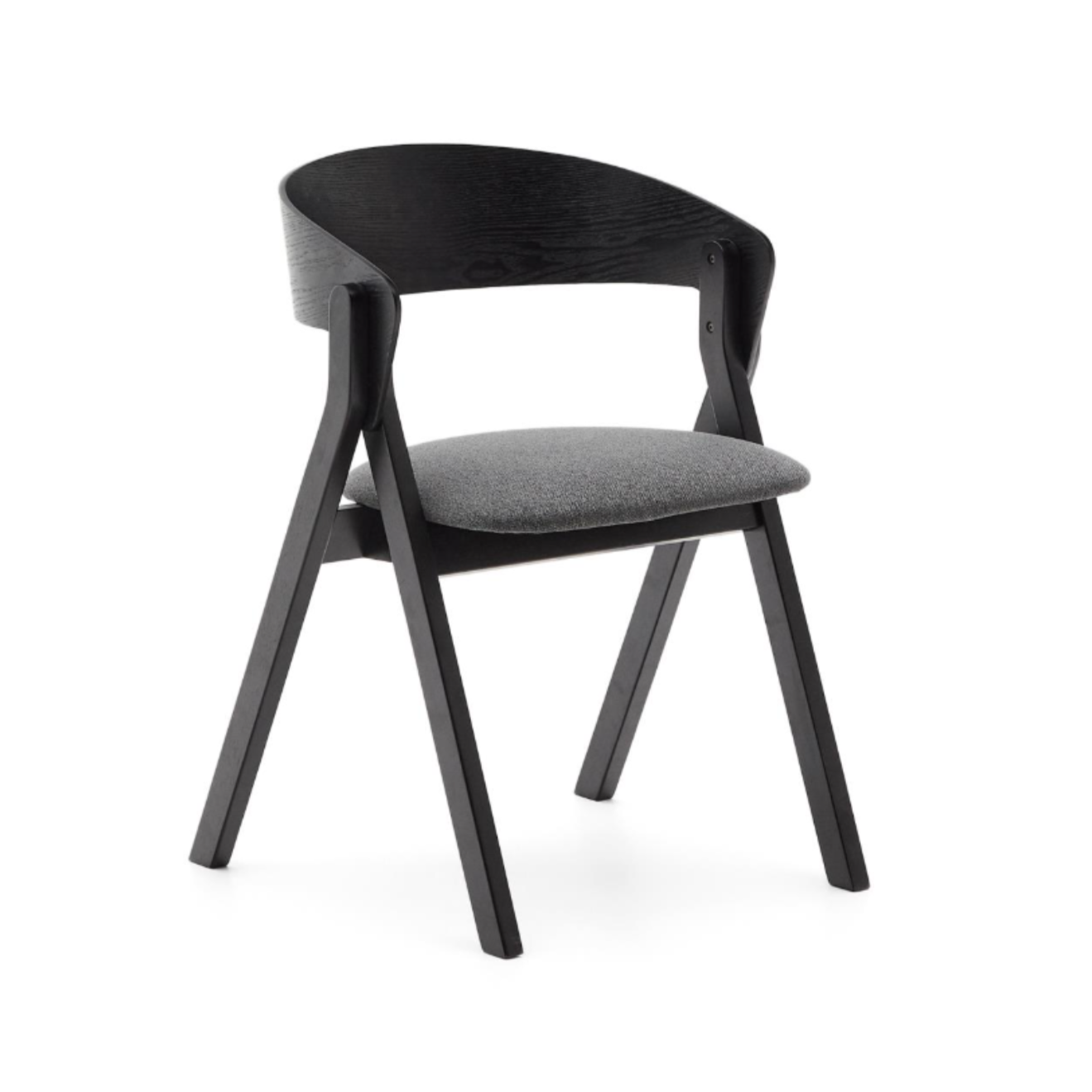 Her chair Godia veneer ash with black finish