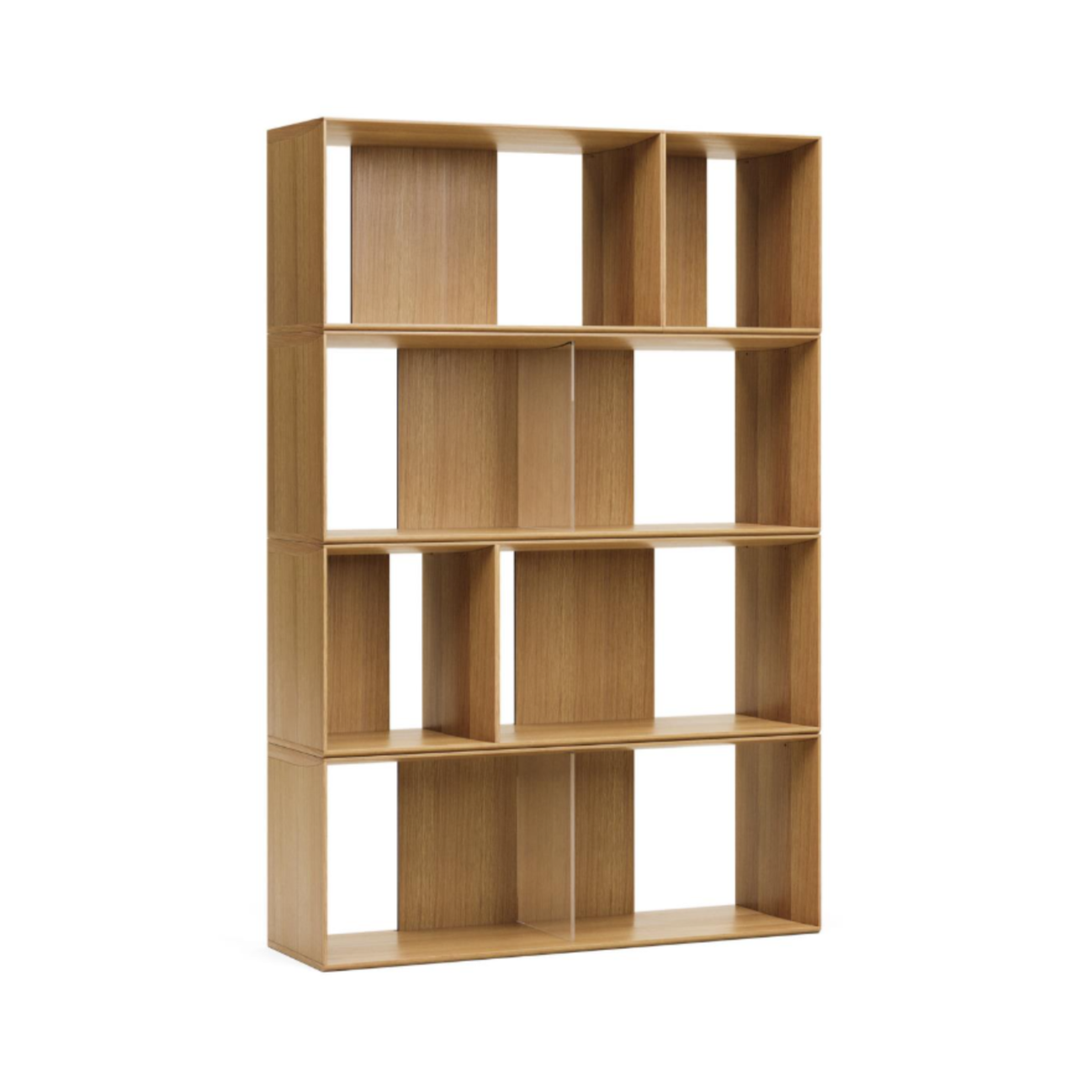 6-Modular Litto oak veneer bookcase