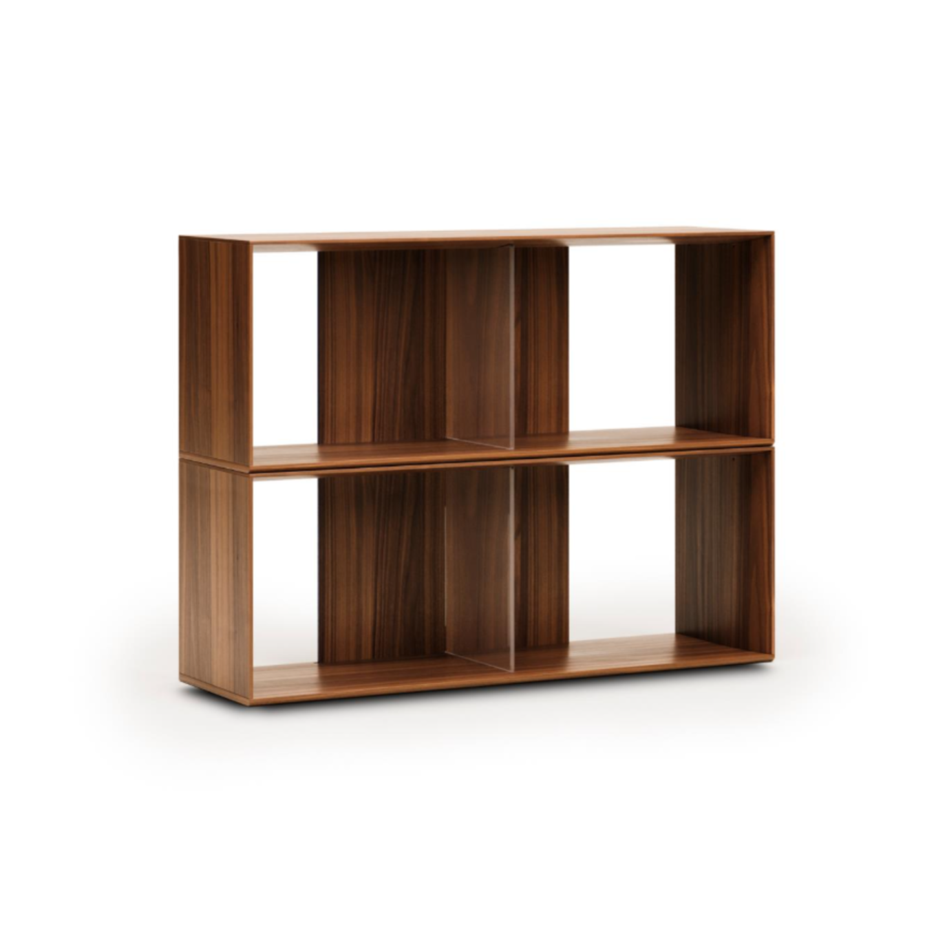 A shelf of 2-modular Litto Walnut Veneer