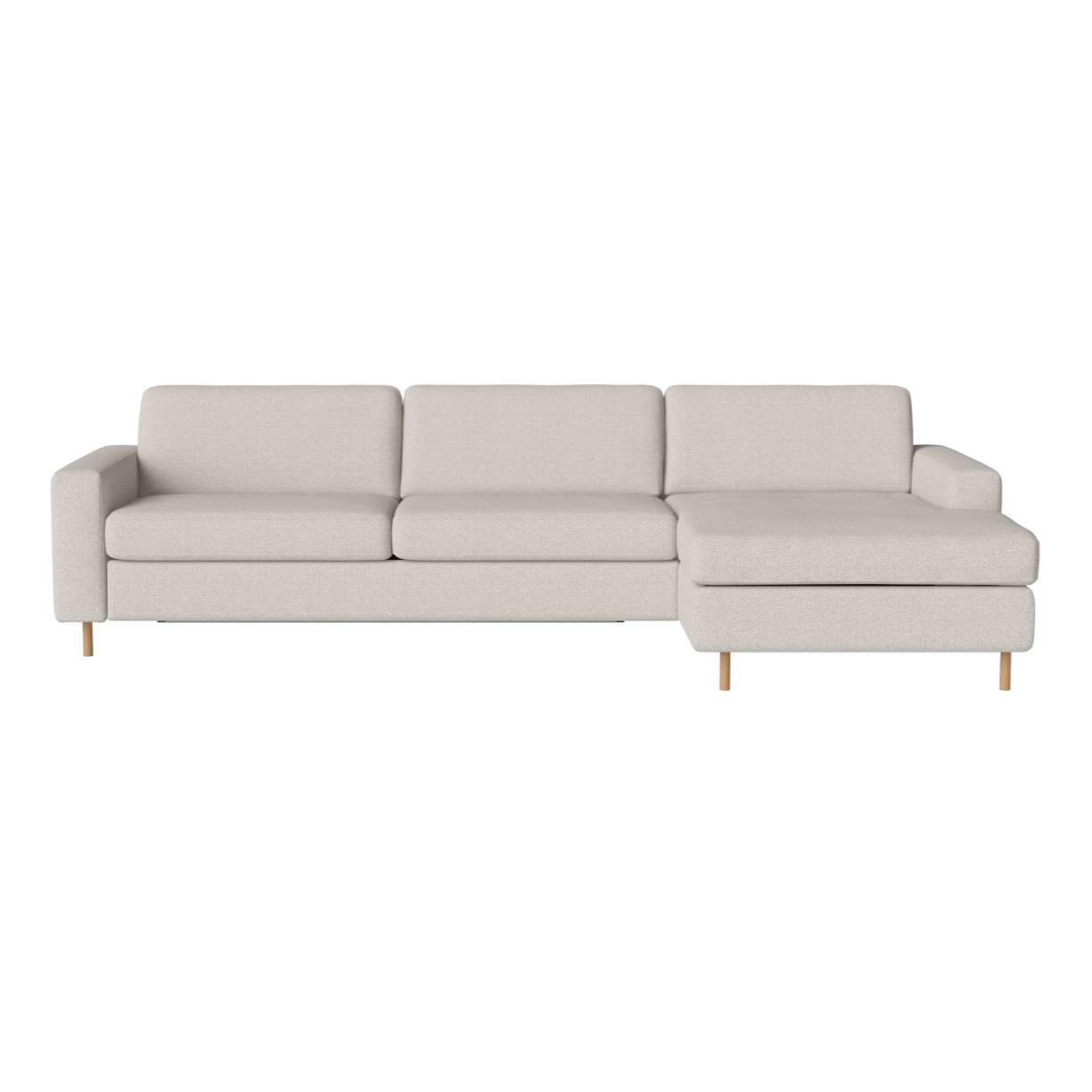 Randinavia right-sided 3-person corner sofa with a whitened base