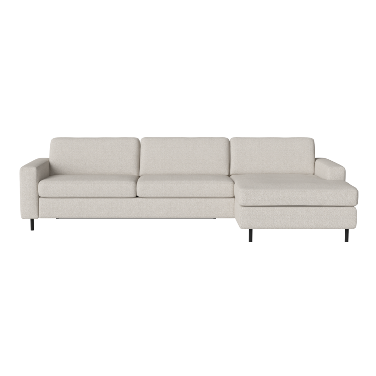 Randinavia right-sided 3-person corner sofa with a black base