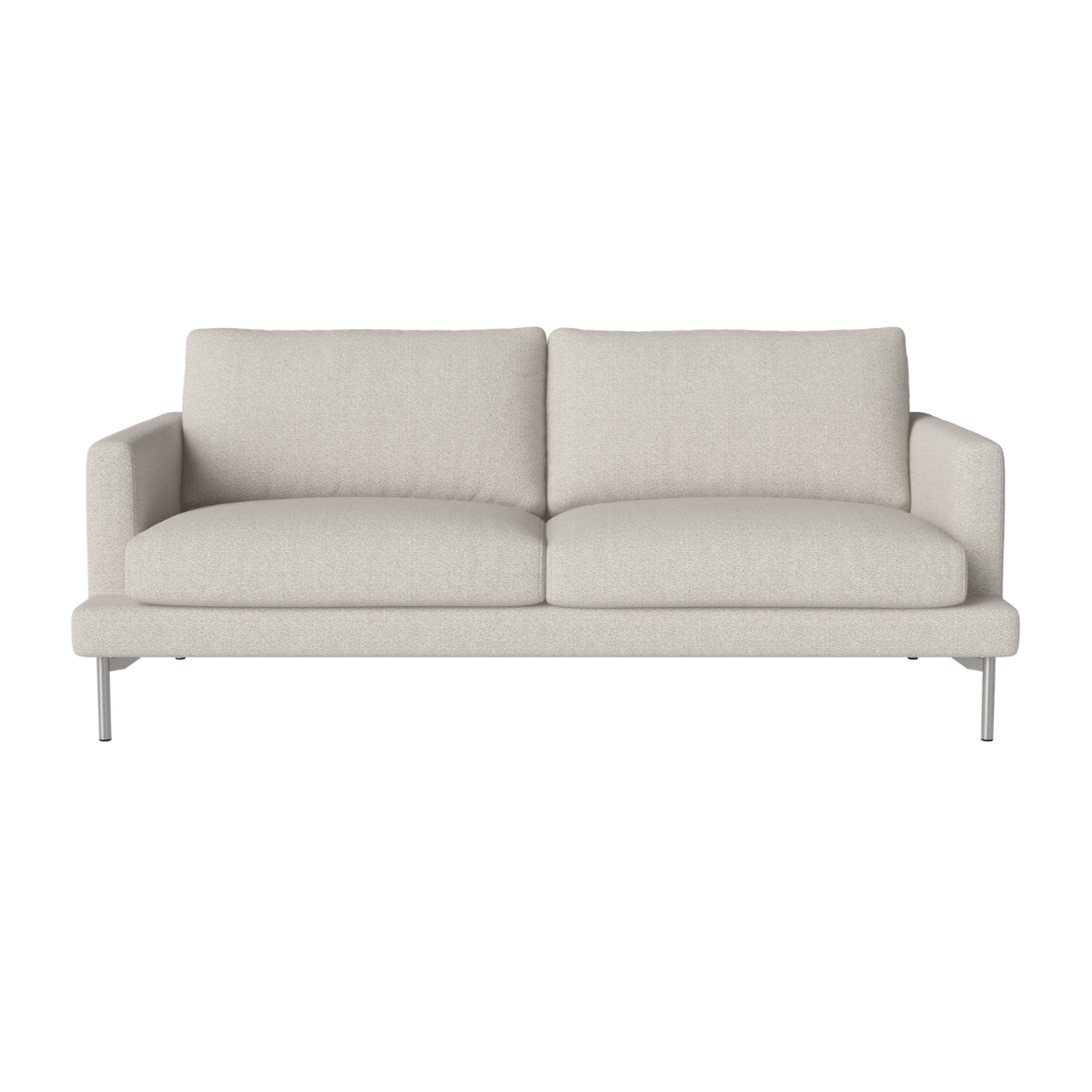 2,5-Personen-Sofa Veneda Slim Stahlbasis