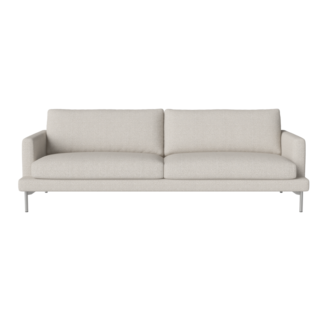 3-Personen-Sofa Veneda Slim Stahlbasis