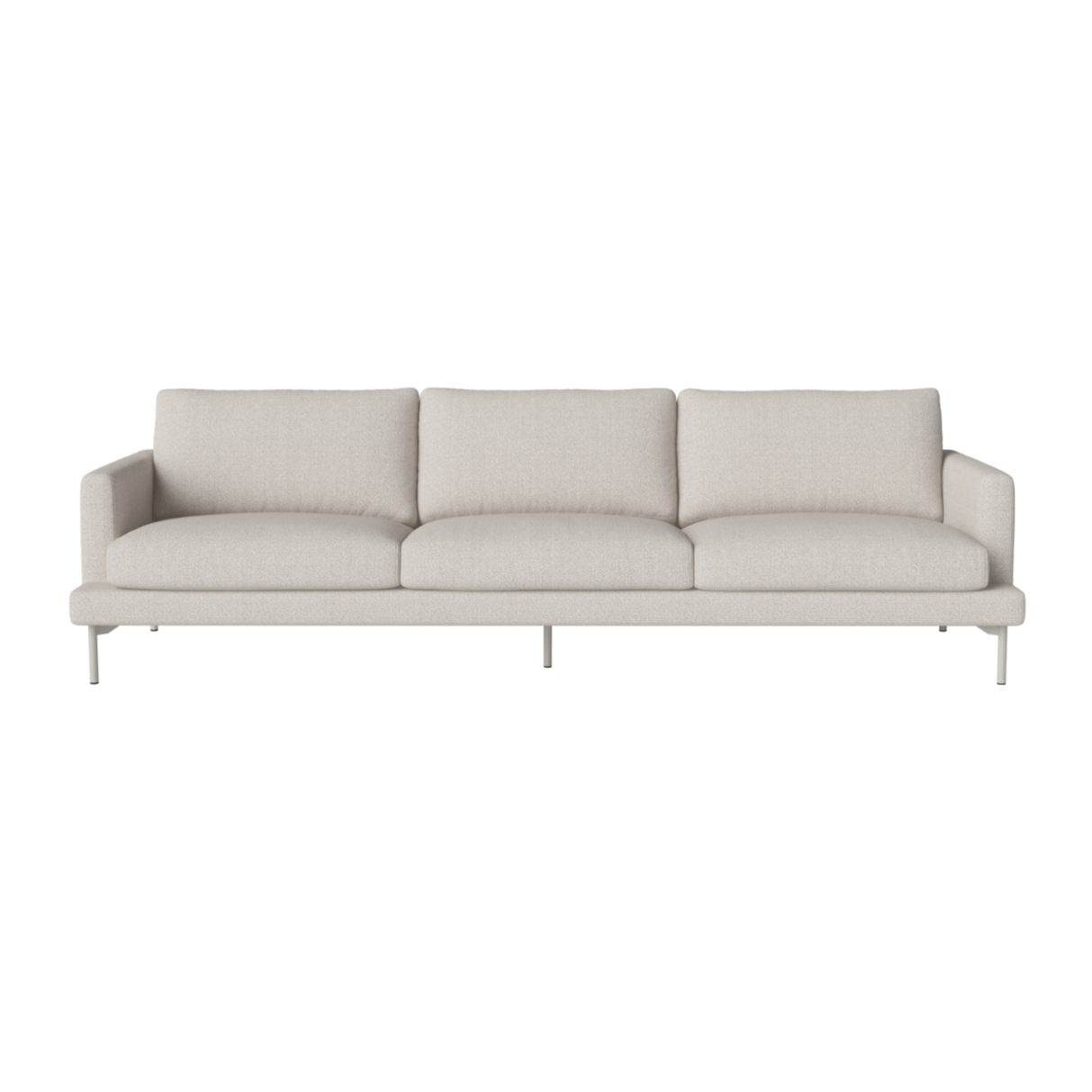 4-person sofa Veneda Slim gray steel base