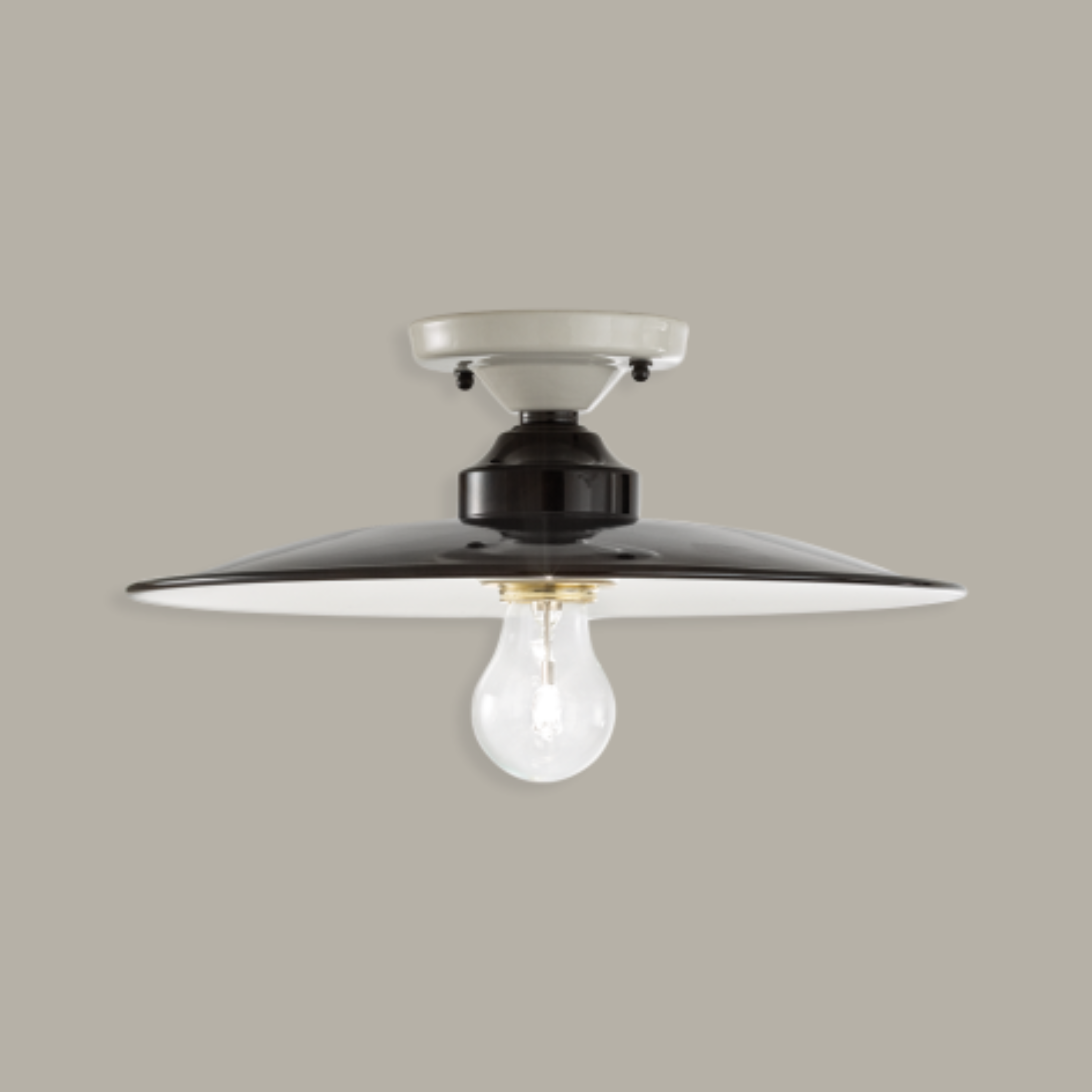 Lampa sufitowa ceramiczna B&W biało-czarny