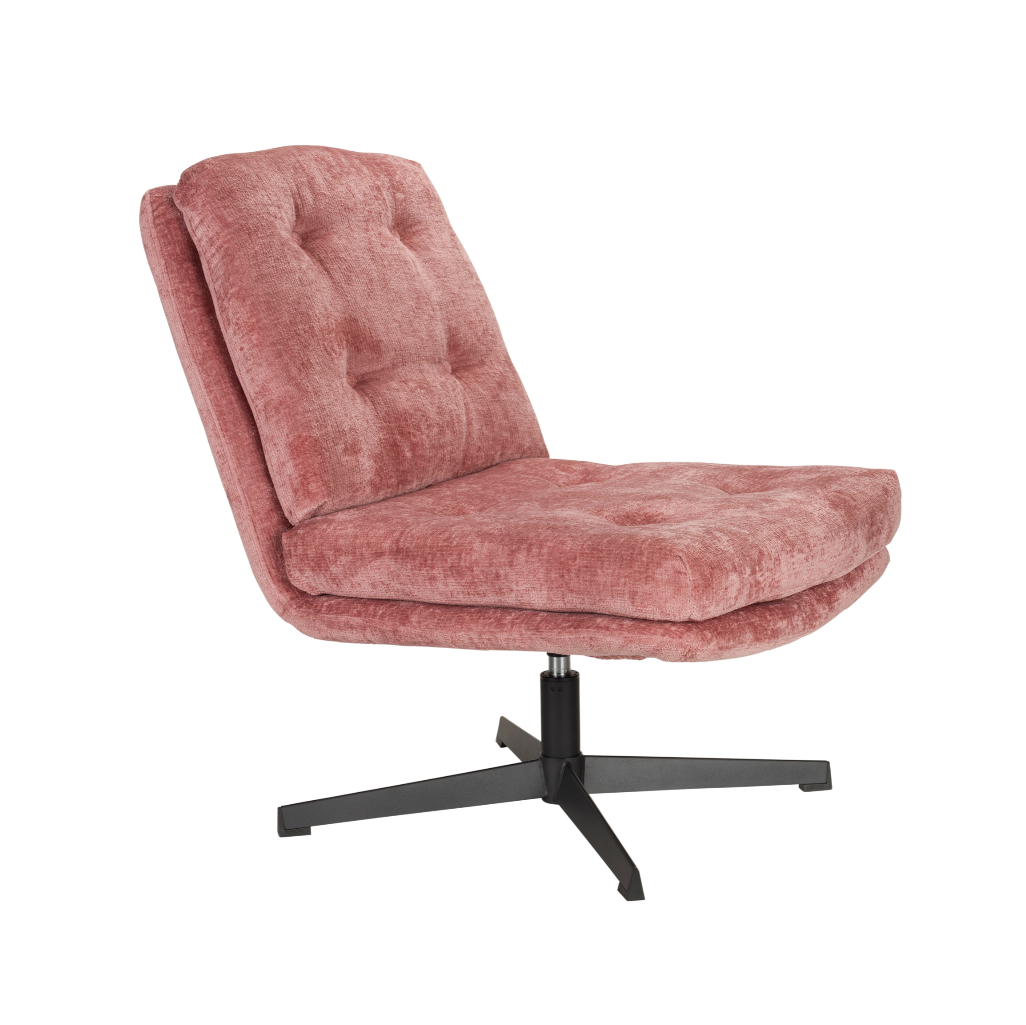 Sessel KAI rosa mit schwarzem Gestell