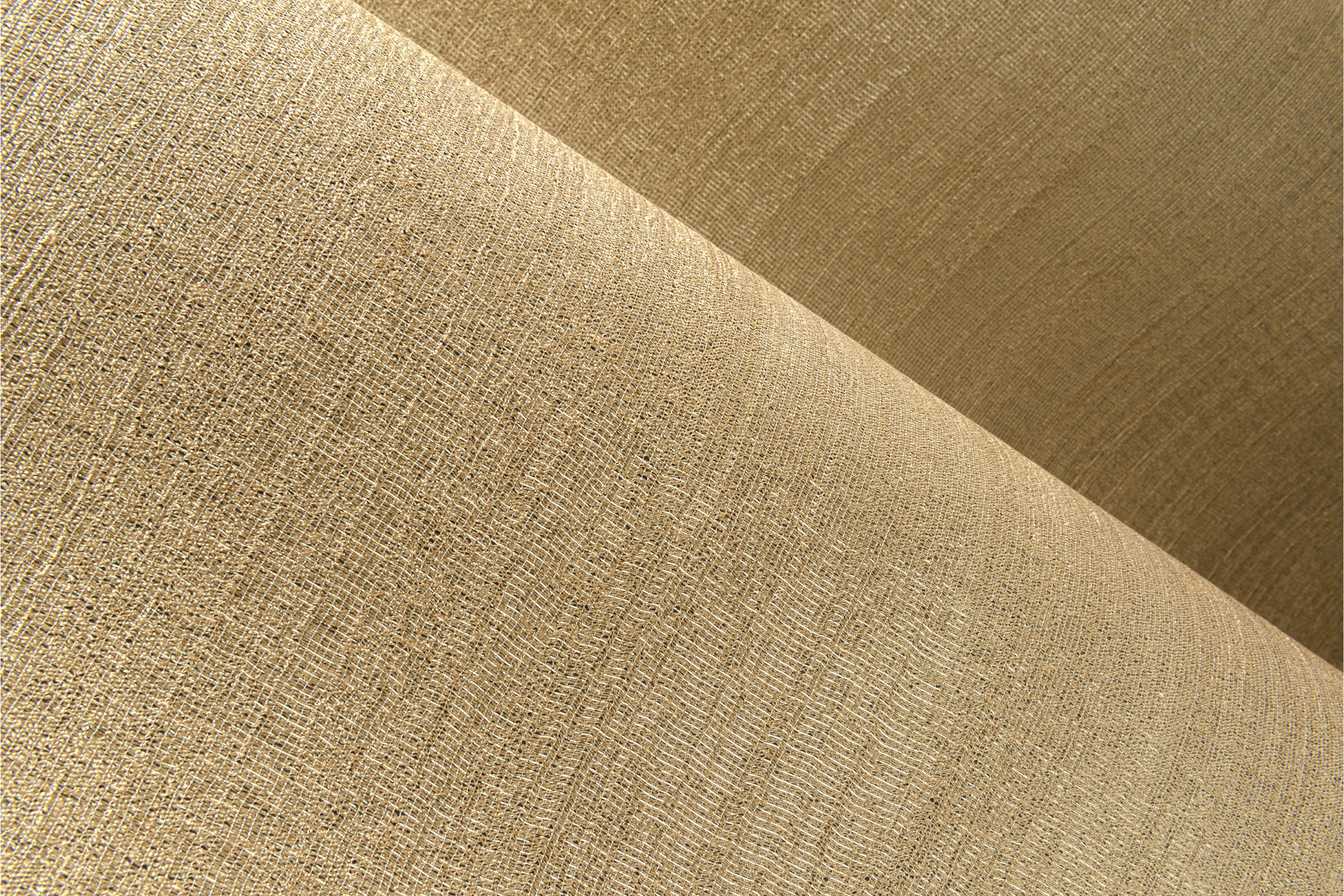 Pristine Open Weave Textile Wallpaper Gold