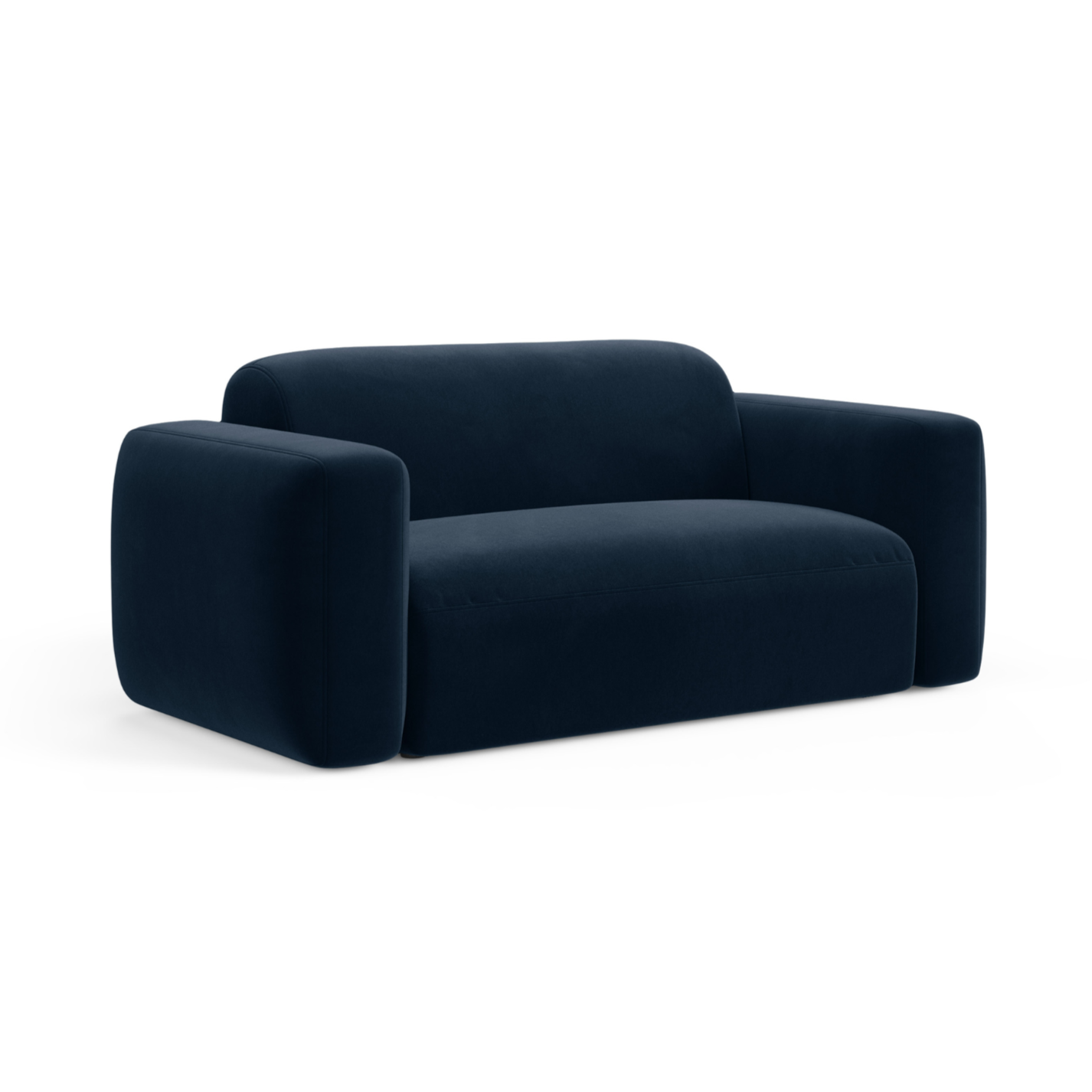 Sofa aksamitna 2-osobowa STRINO granatowy