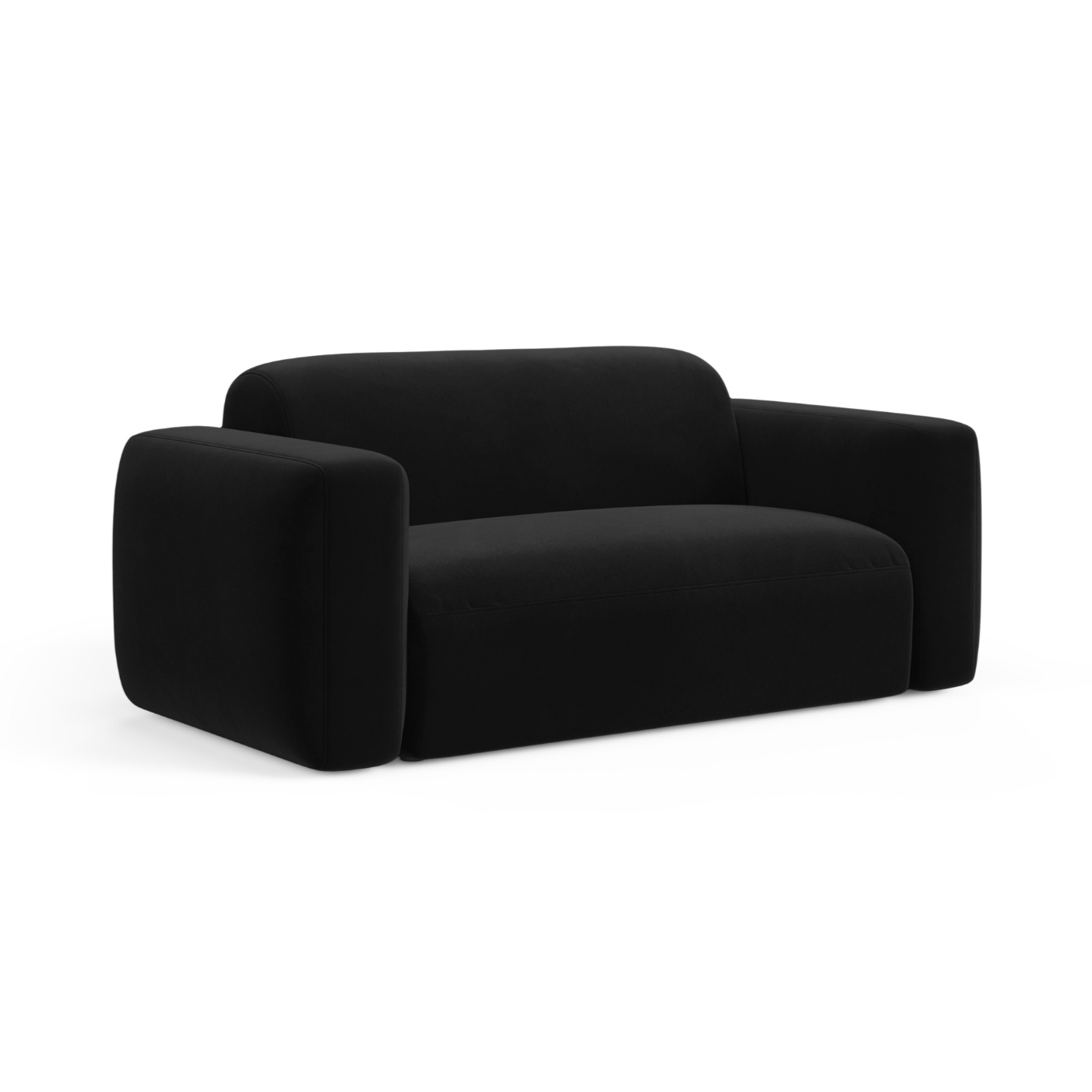 Sofa aksamitna 2-osobowa STRINO czarny