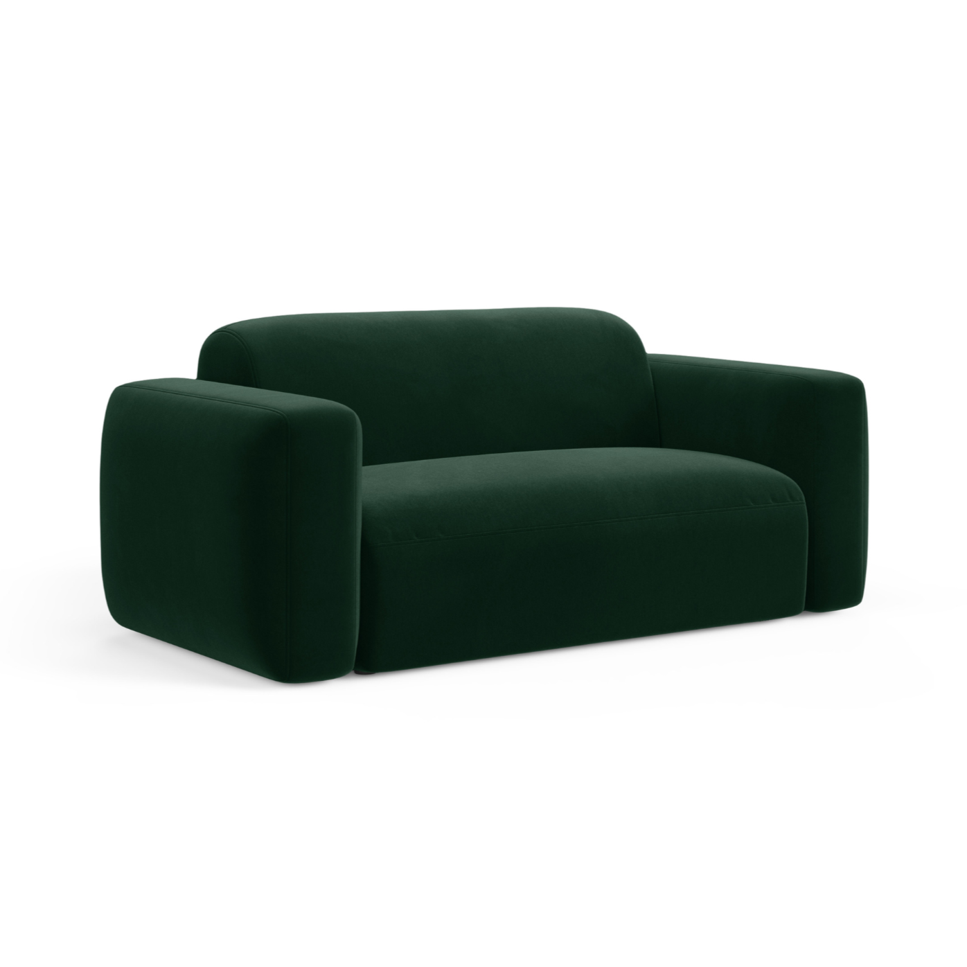 Velvet 2-Seater Sofa STRINO Bottle Green