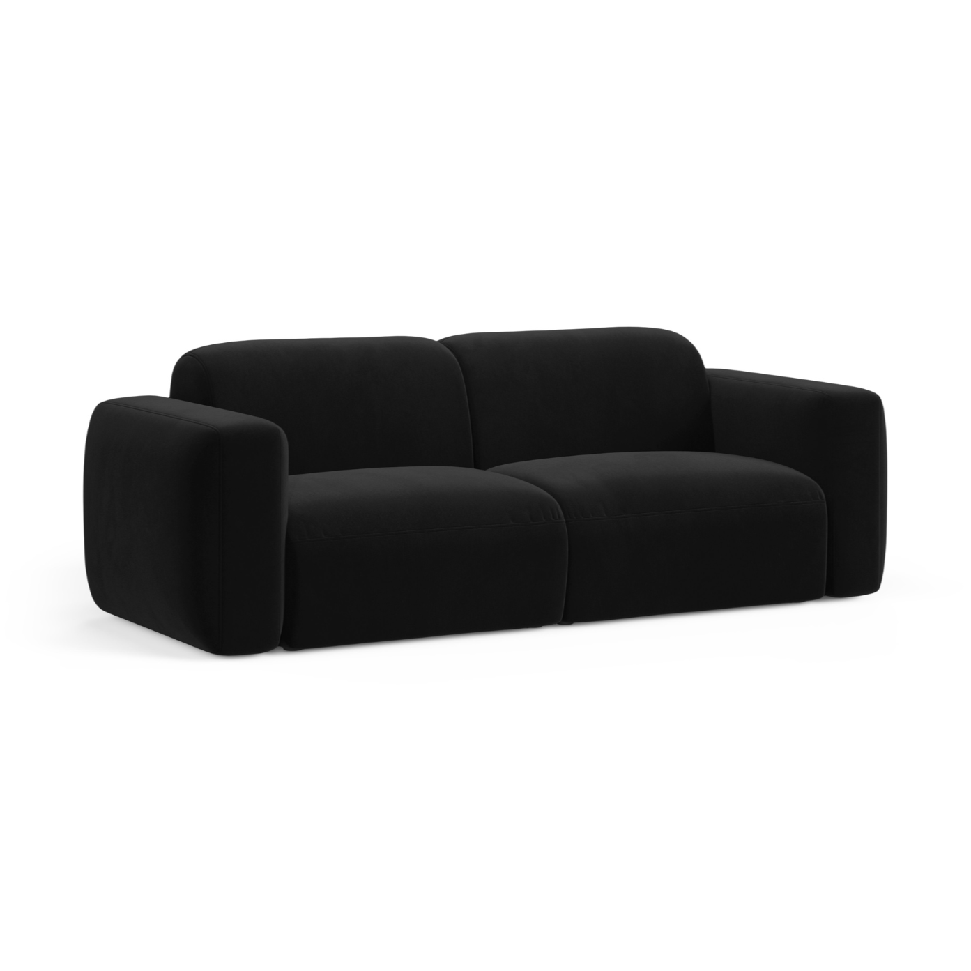 Sofa aksamitna 3-osobowa STRINO czarny