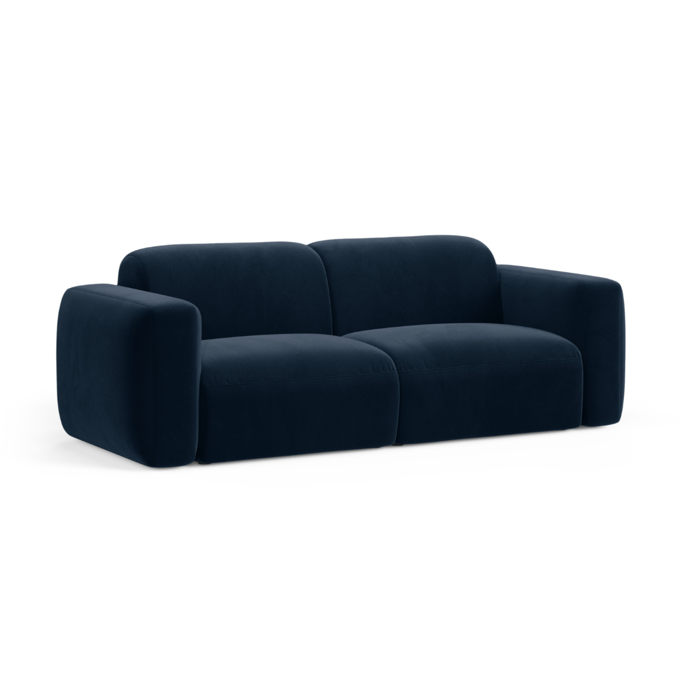 Sofa aksamitna 3-osobowa STRINO granatowy