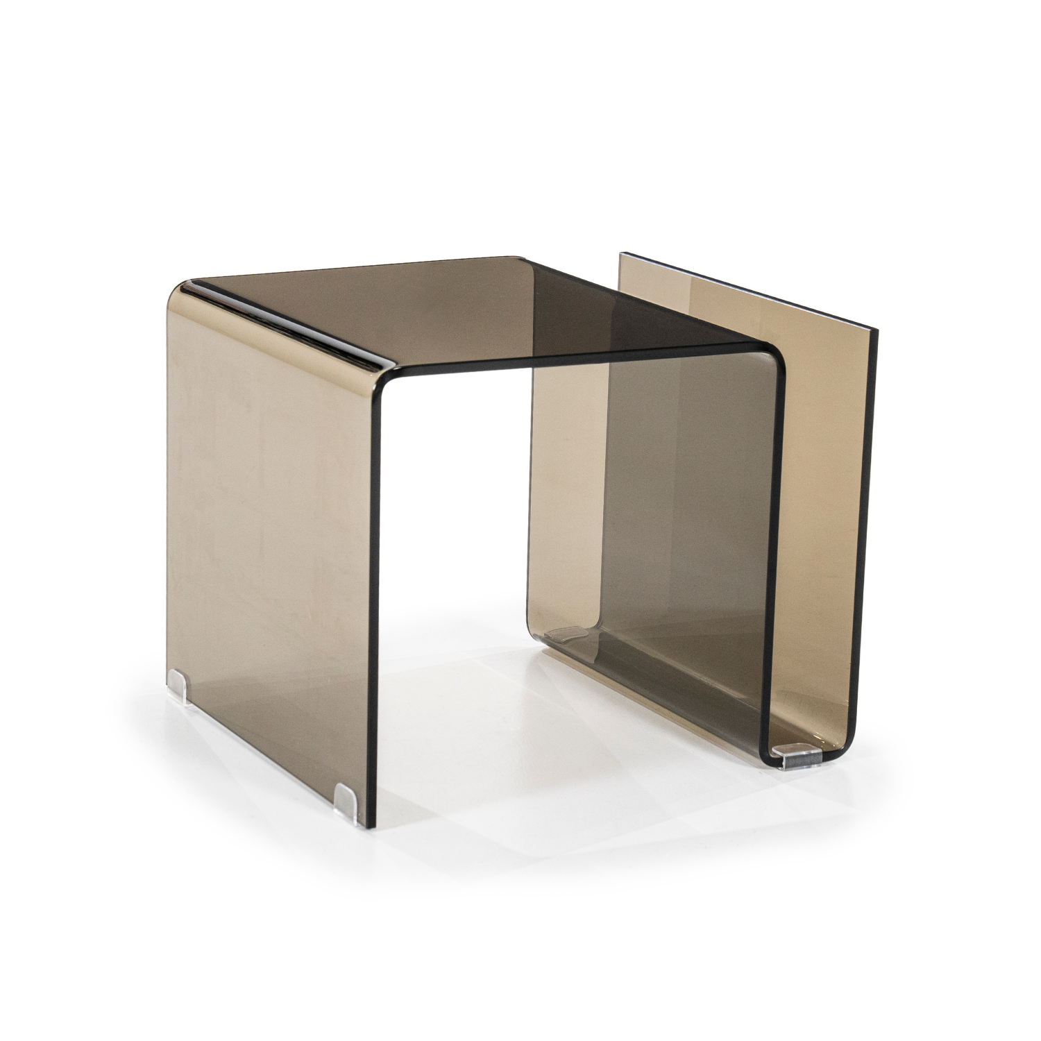 SHADOW Side Table Brown Glass