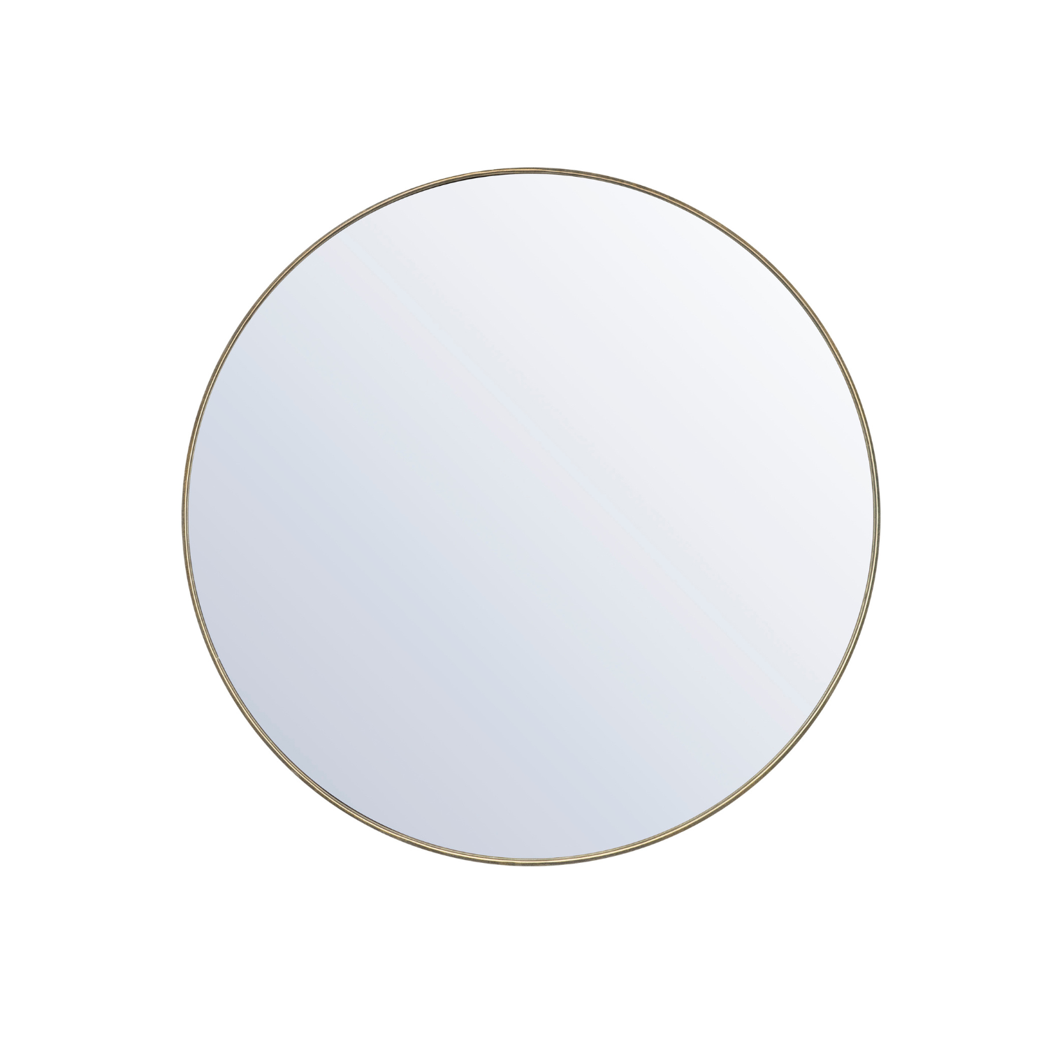 Immense Round Mirror with Gold Frame