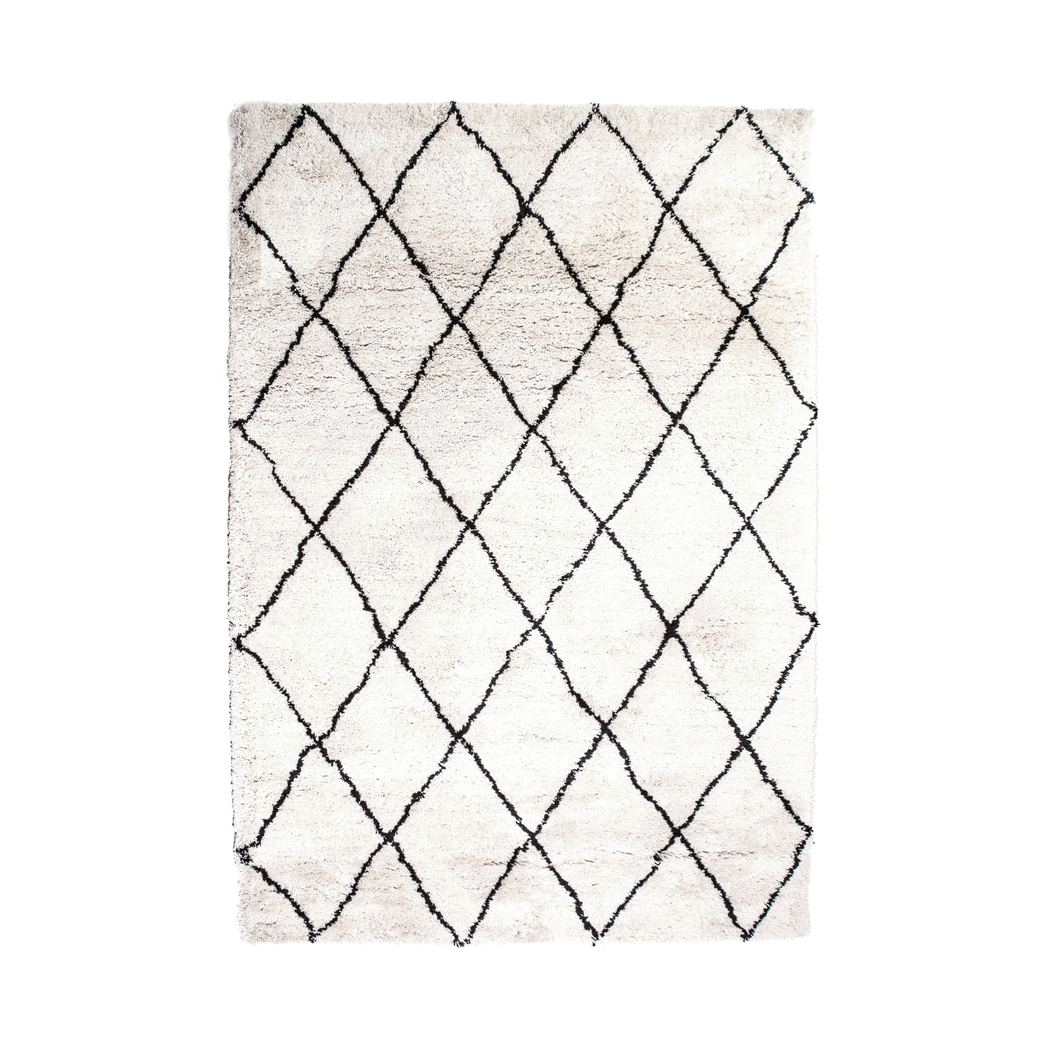 Beige ROX rug with black