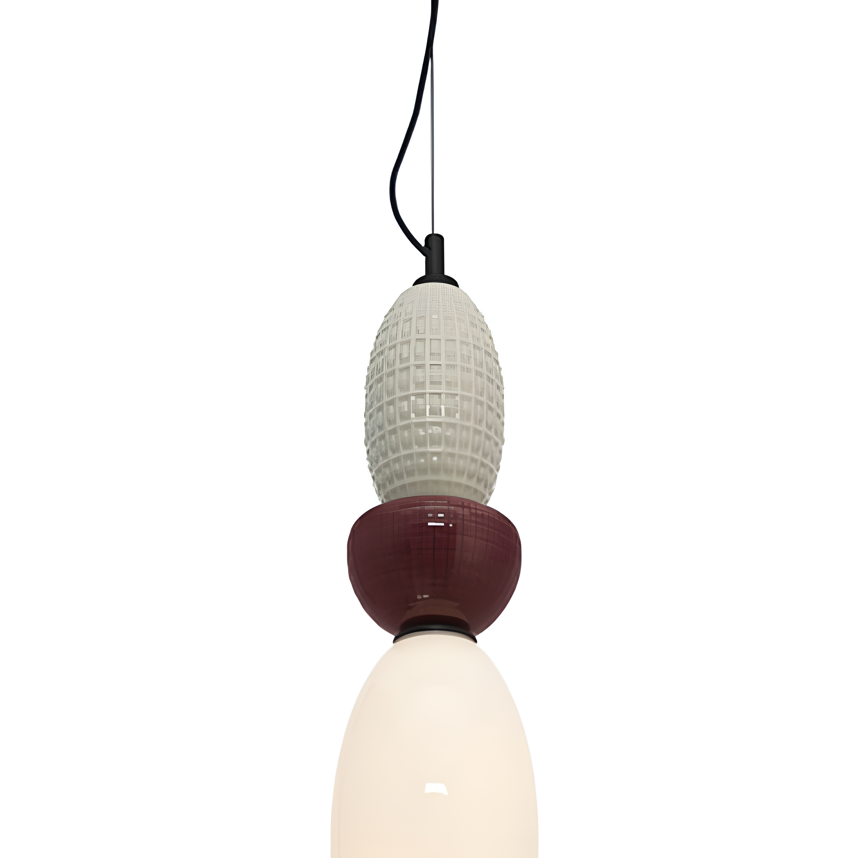 Vertical Hanging Lamp GARCA Cream Ceramic