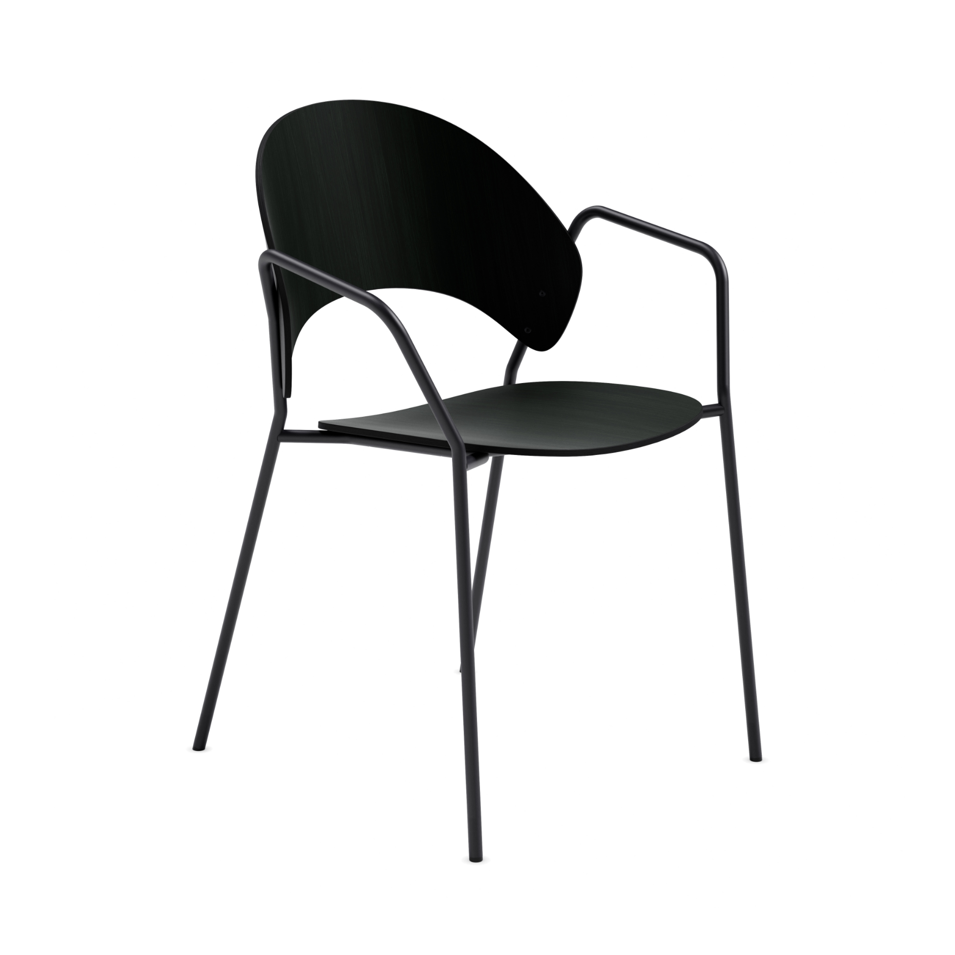 DOSINA Armchair with Armrests Black