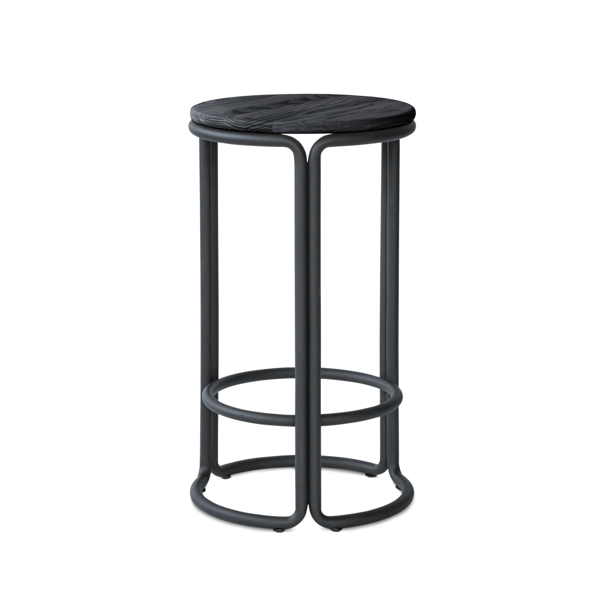HARDIE black stool with black seat