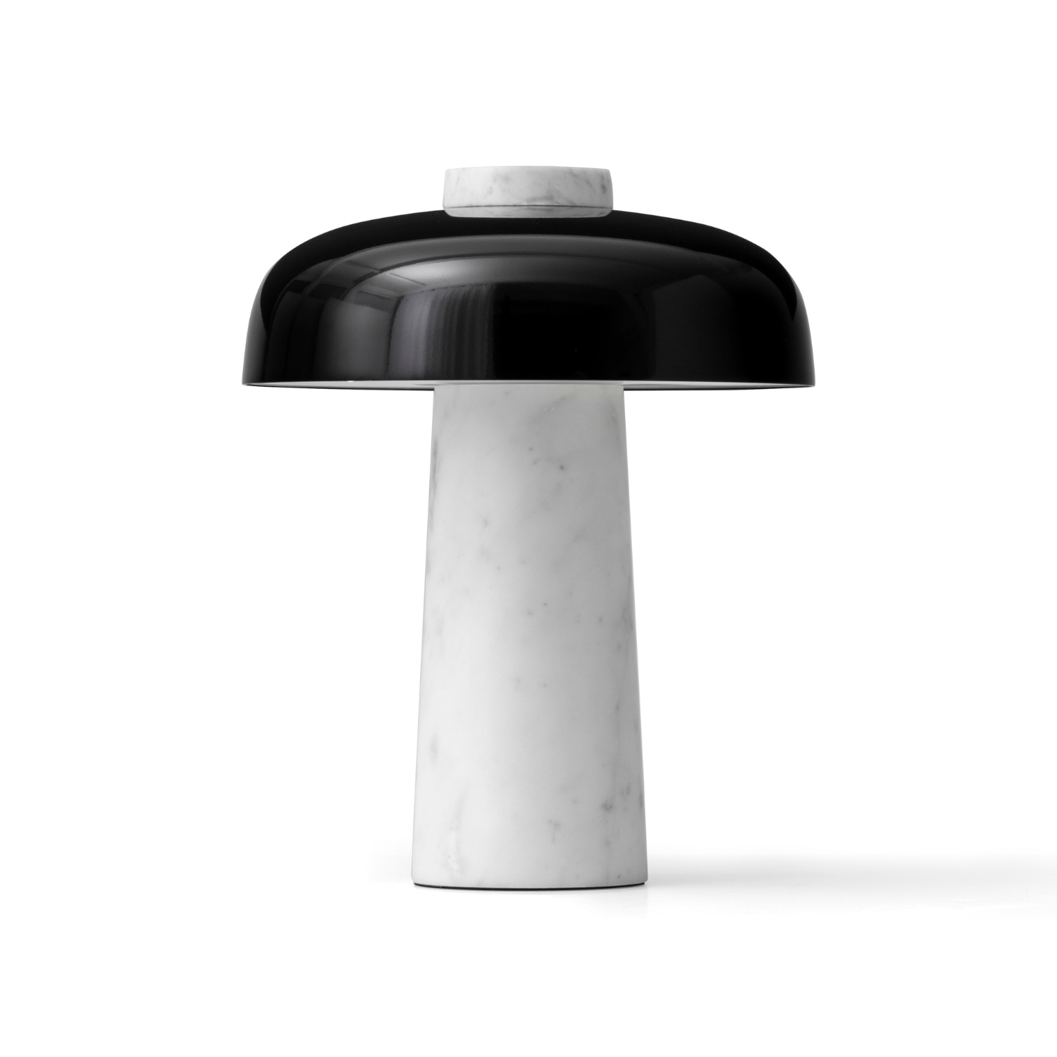 Lampa stołowa REVERSE czarny klosz z marmurową podstawą