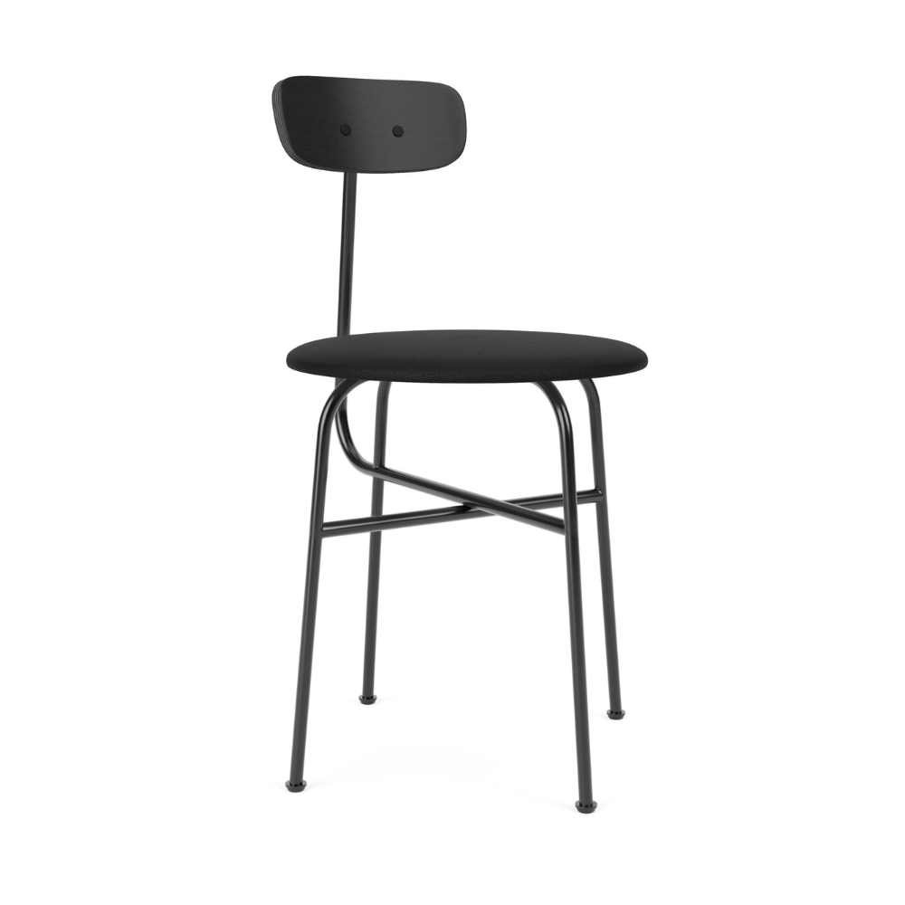 AFTEROOM chair black oak veneer with upholstered black seat