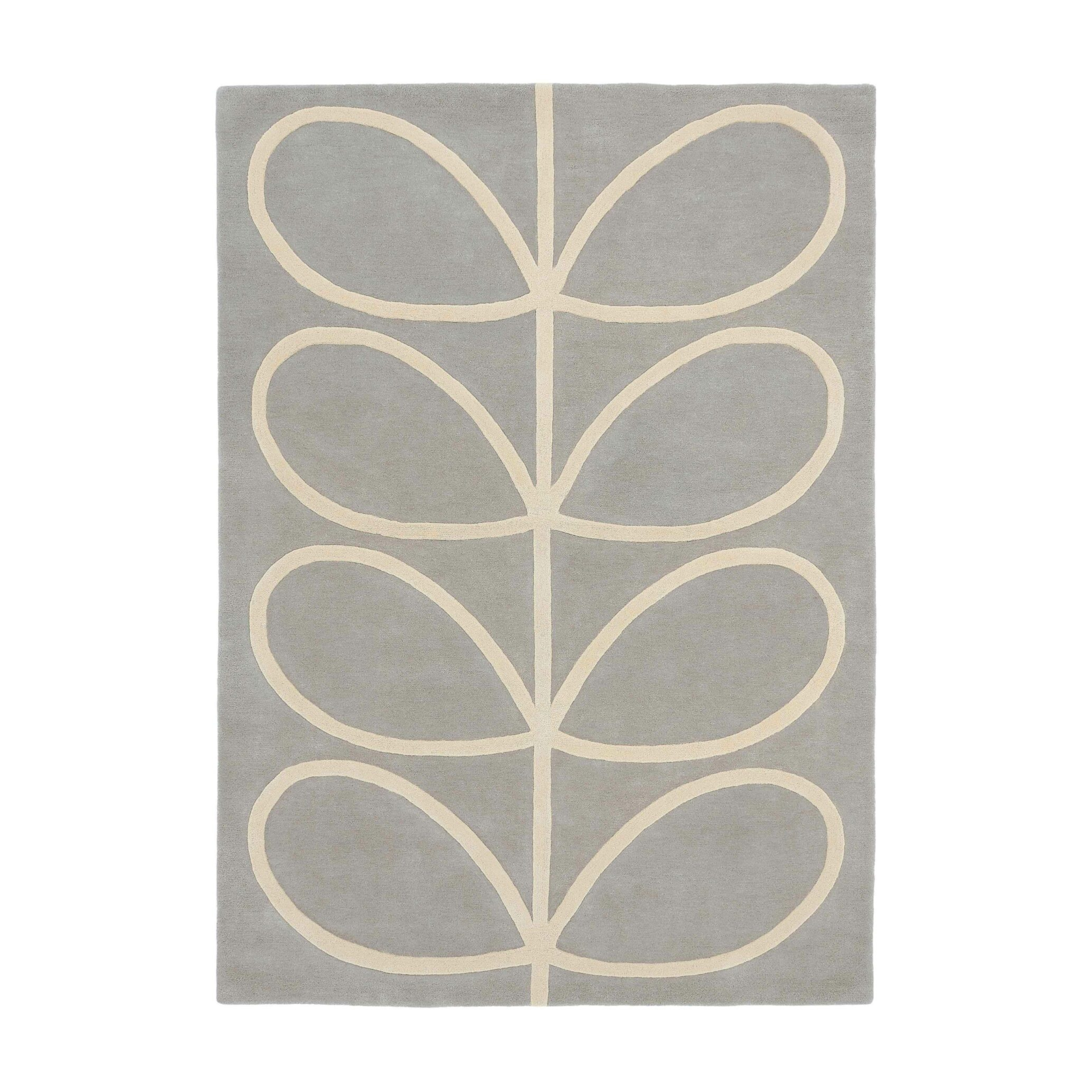 GIANT LINEAR STEM gray carpet with beige [Amelia]