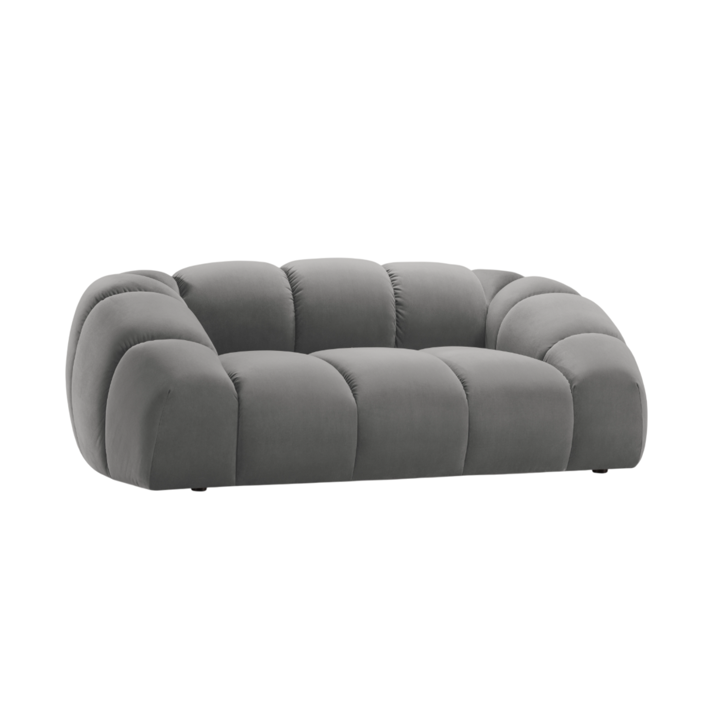 Sofa aksamitna 2-osobowa DIANA szary