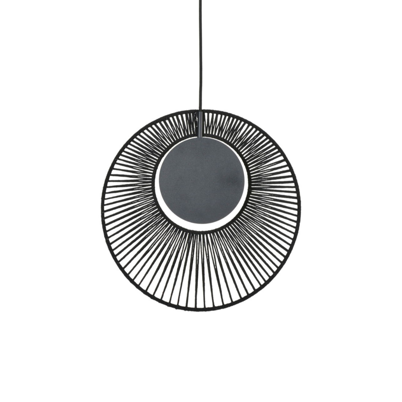 Hanging lamp Oyster black