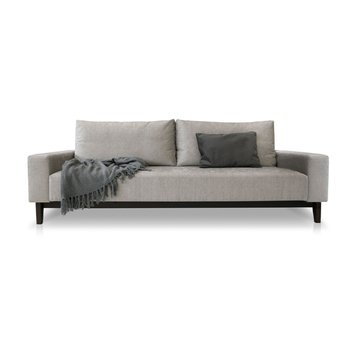 Duna folding sofa with an oak base