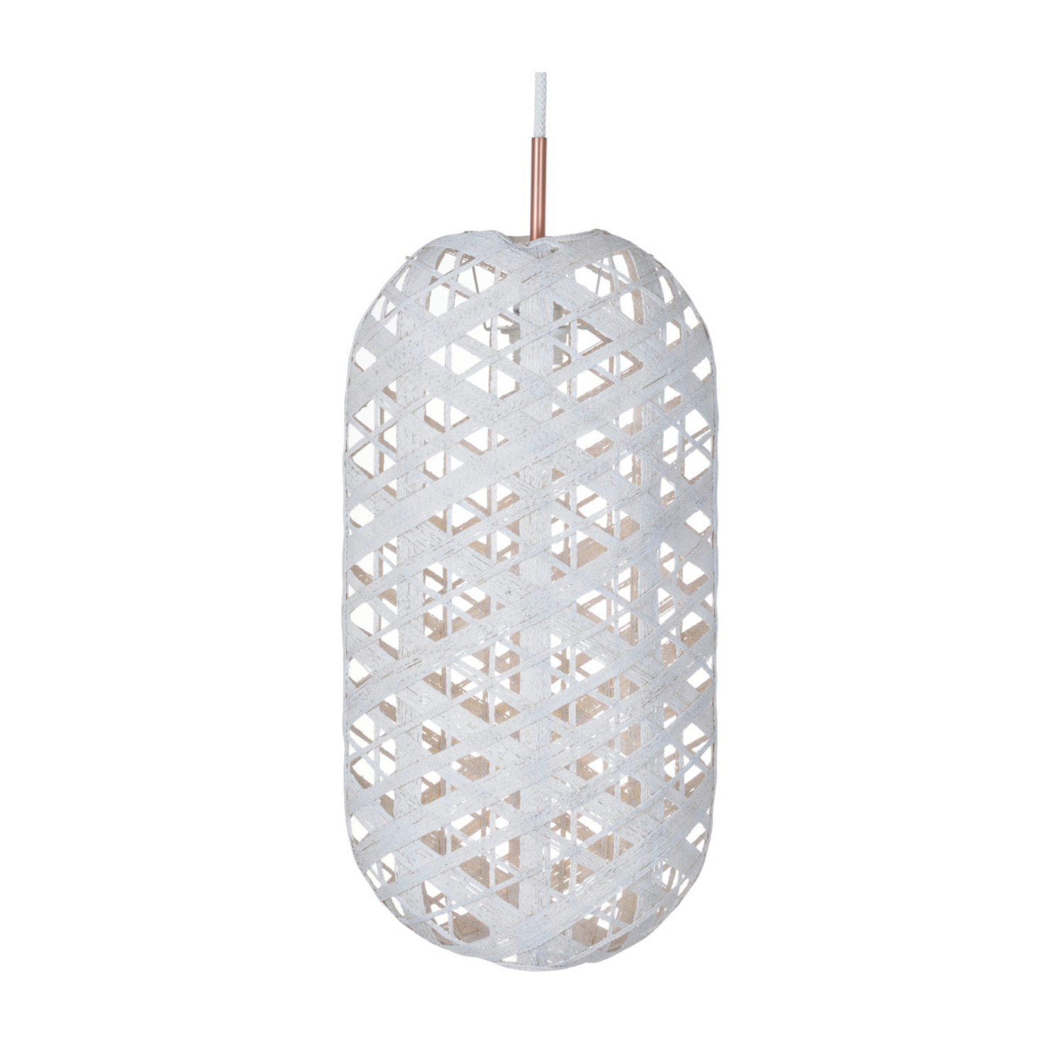 White capsule hanging lamp