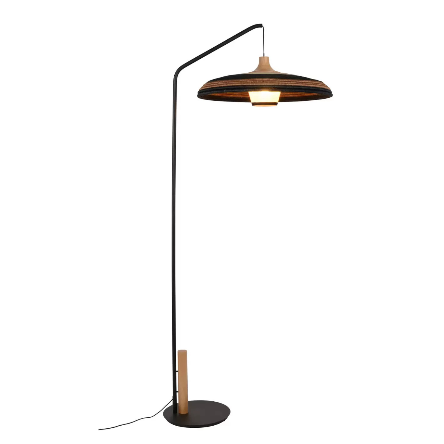 Brown grass floor lamp