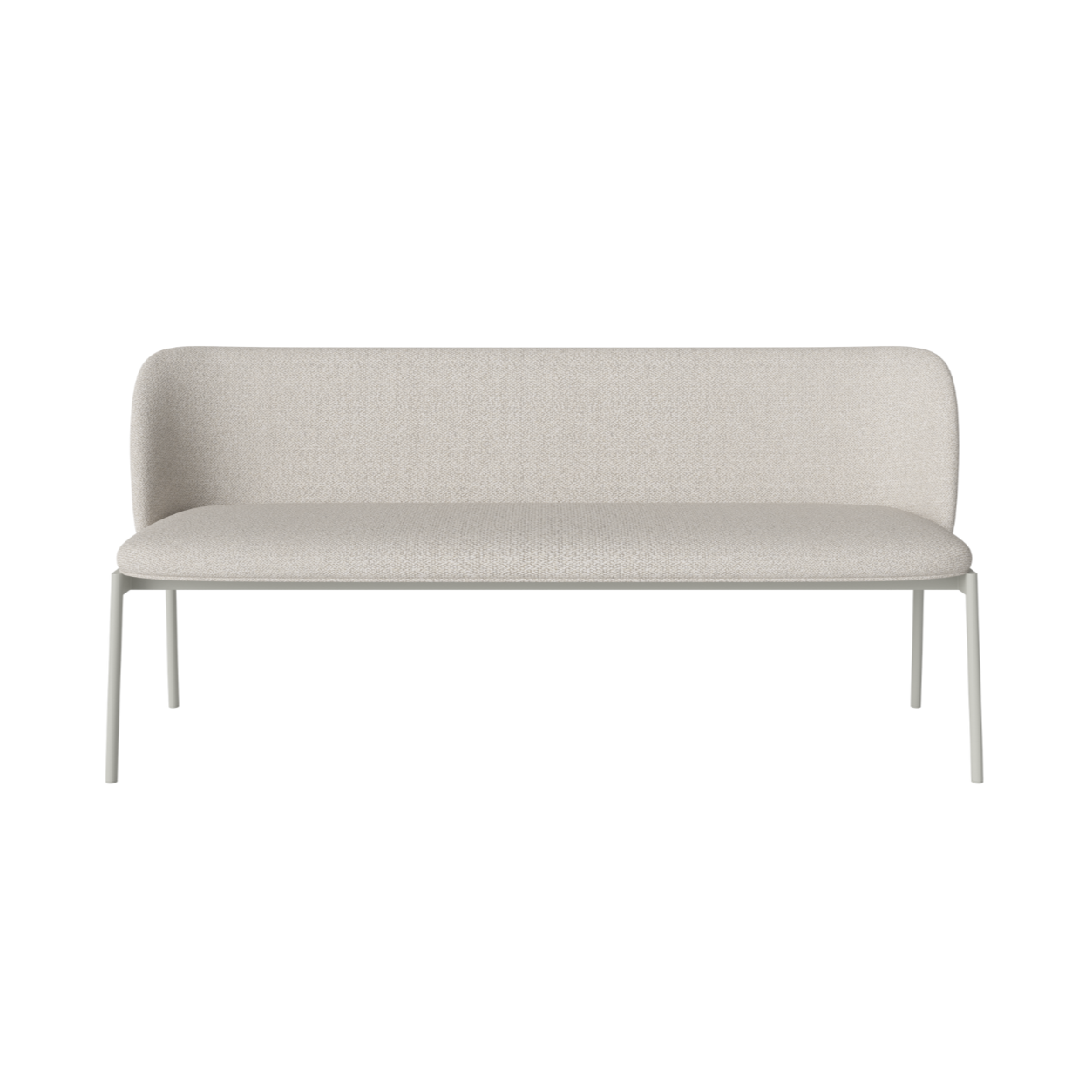 2,5-Personen-Sofa gepolsterte Frank Grey Steel Basis