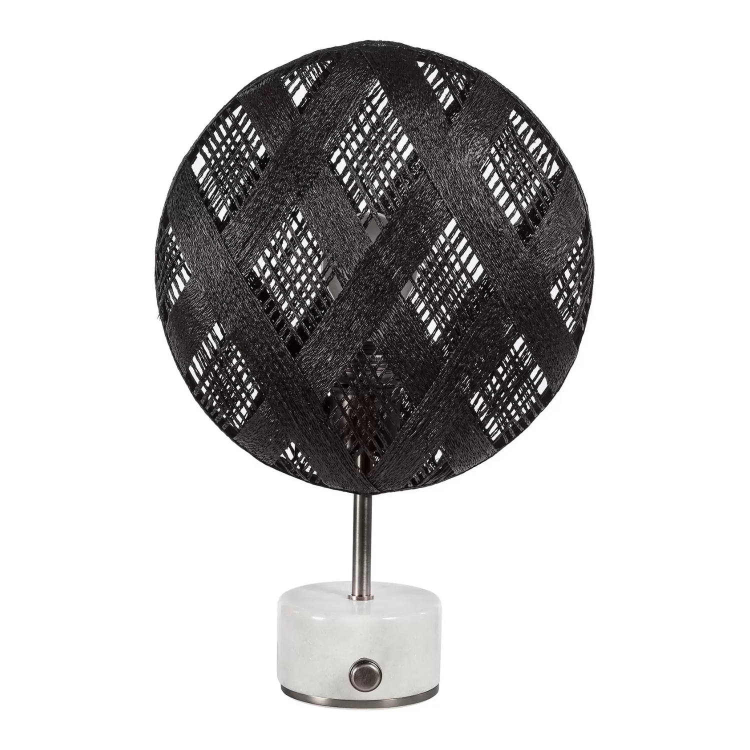 Chanpen Diamant black table lamp with a silver base